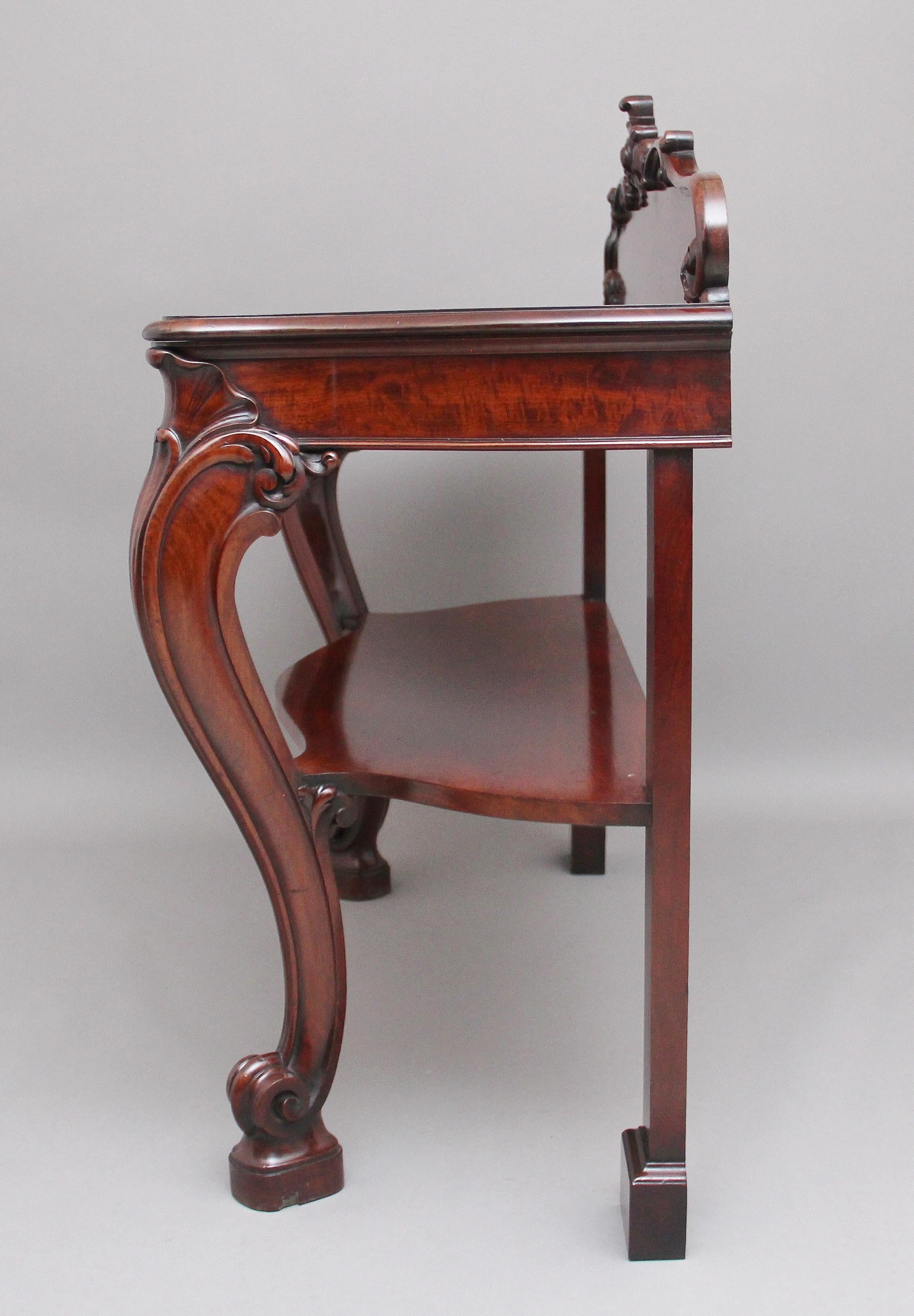19th Century Mahogany Serving Table In Good Condition For Sale In Martlesham, GB