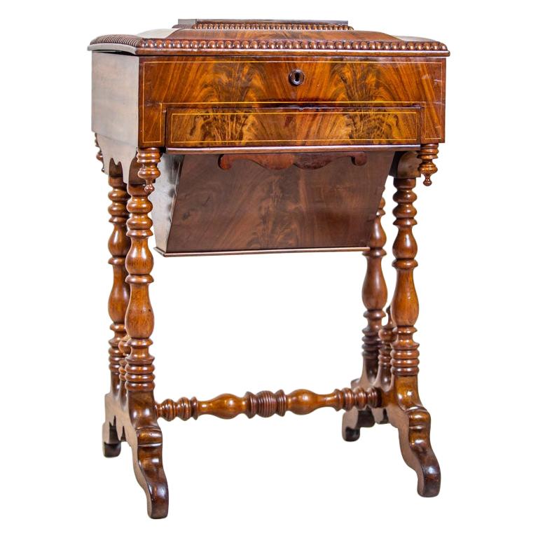 19th Century Mahogany Sewing Table