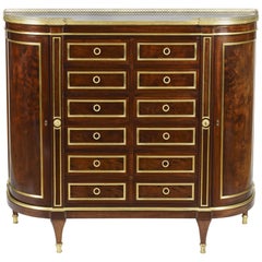 Meuble de rangement d'appoint en acajou du 19ème siècle de style Louis XVI par Durand de Paris