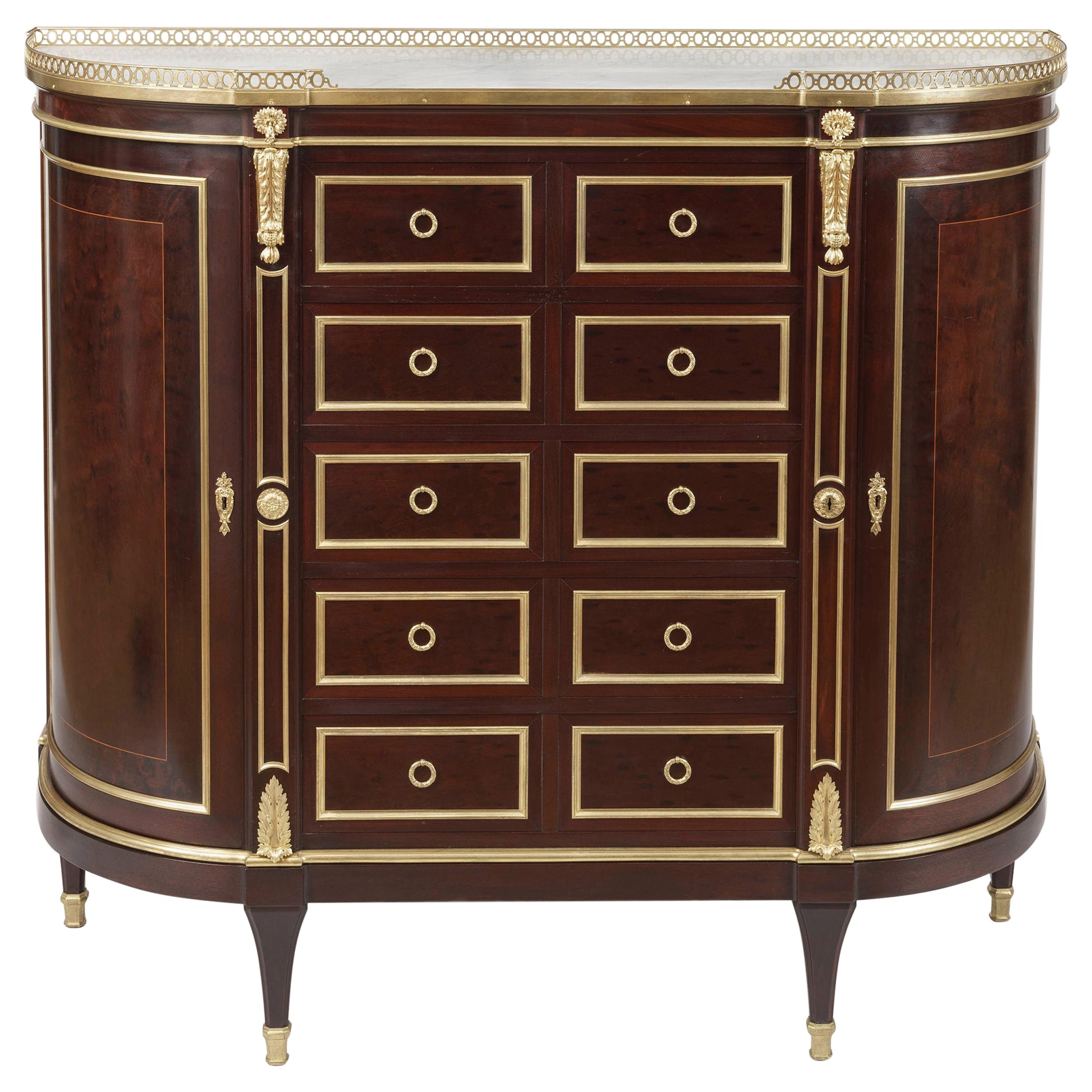 19th Century Mahogany Side Cabinet in the Louis XVI Manner by Durand of Paris