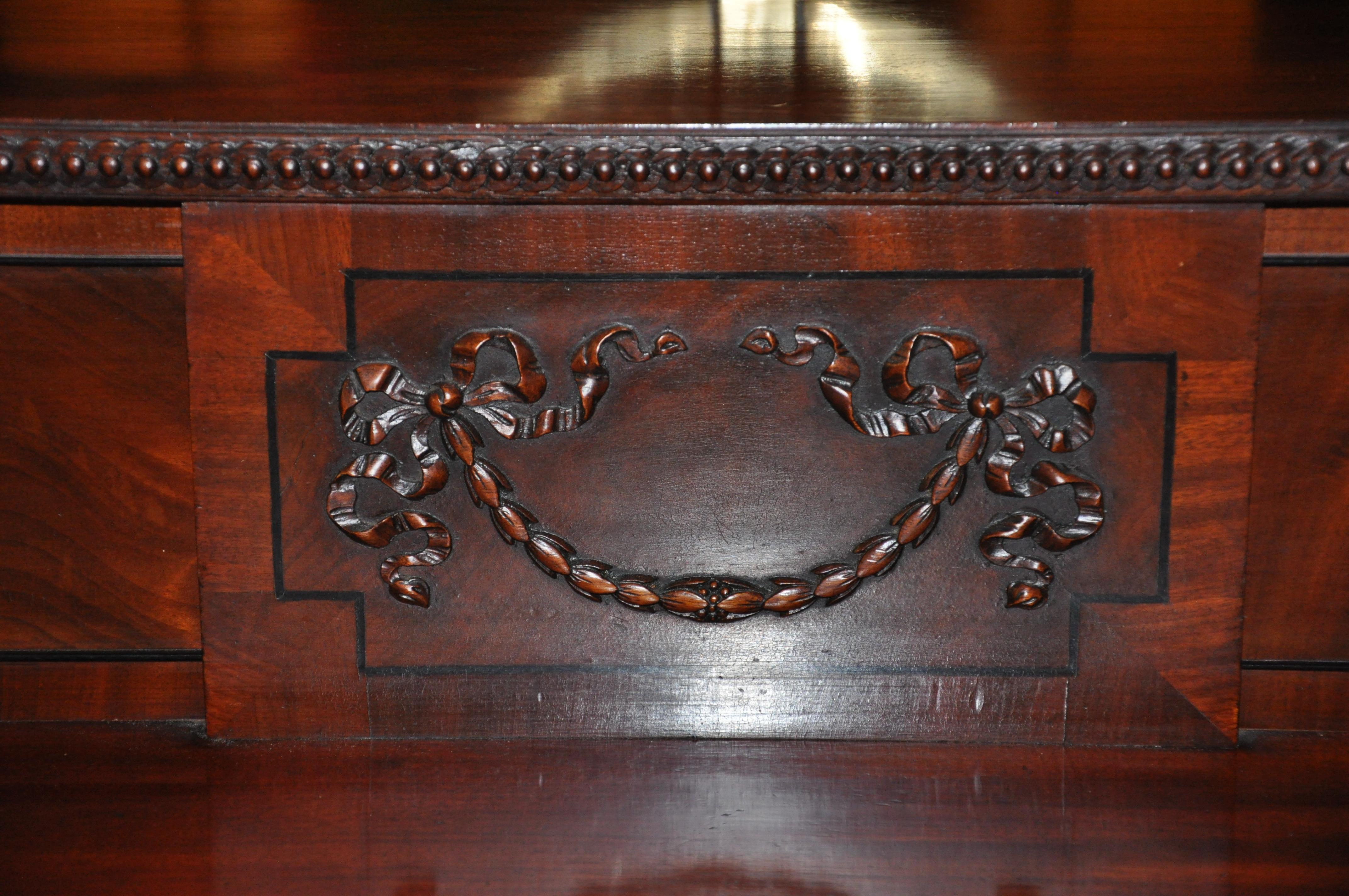 19th Century Mahogany Sideboard in Neoclassical Sheraton 1
