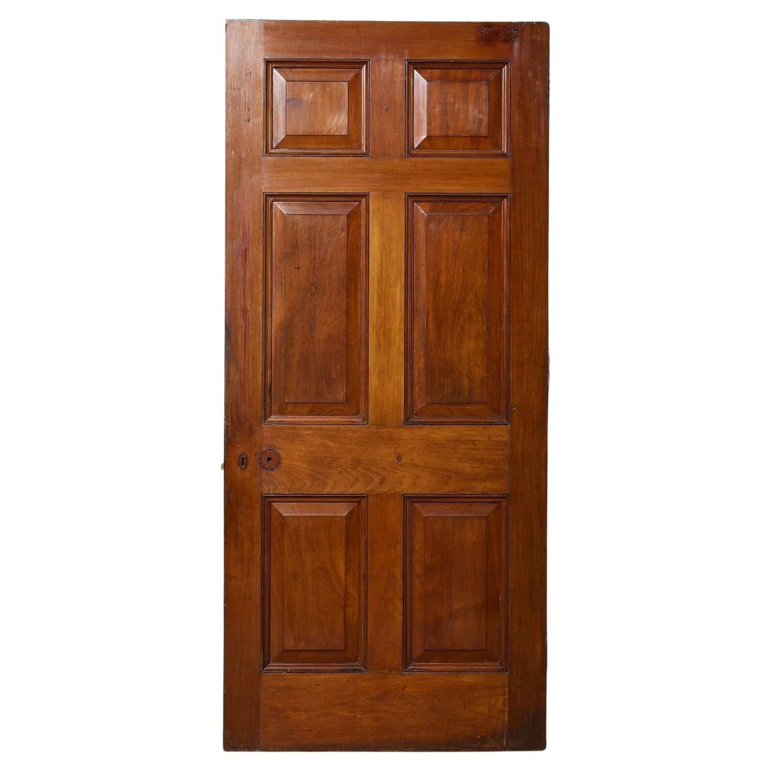 Porta a sei pannelli in mogano del XIX secolo in vendita