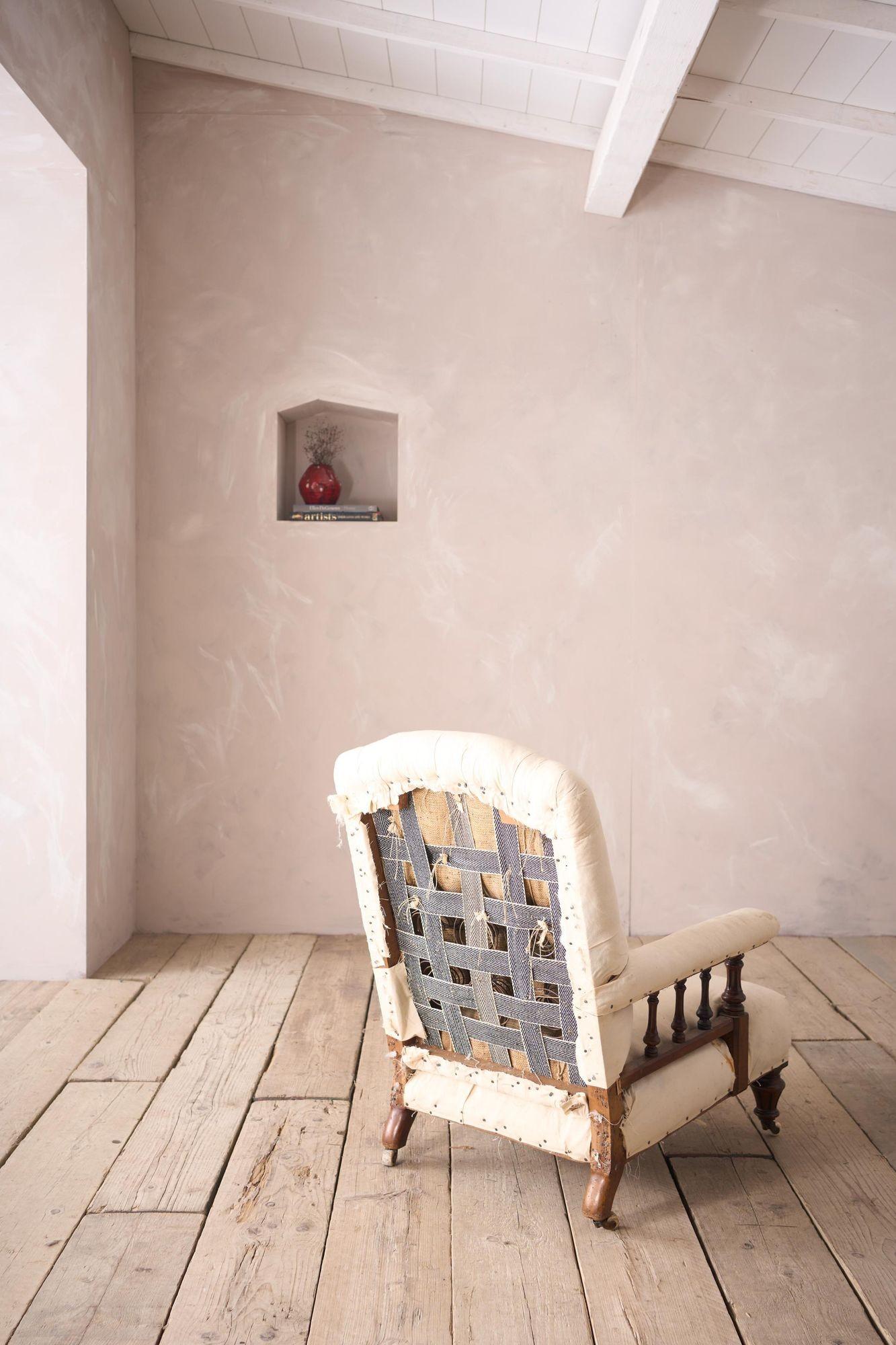 offener Mahagoni-Sessel mit Spindel aus dem 19. Jahrhundert (Buchenholz) im Angebot