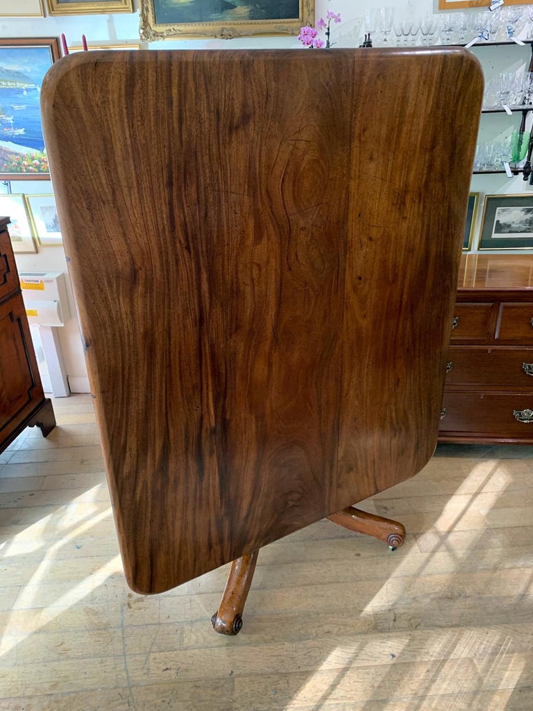 19th Century Mahogany Tilt Top Dining Table For Sale at 1stDibs