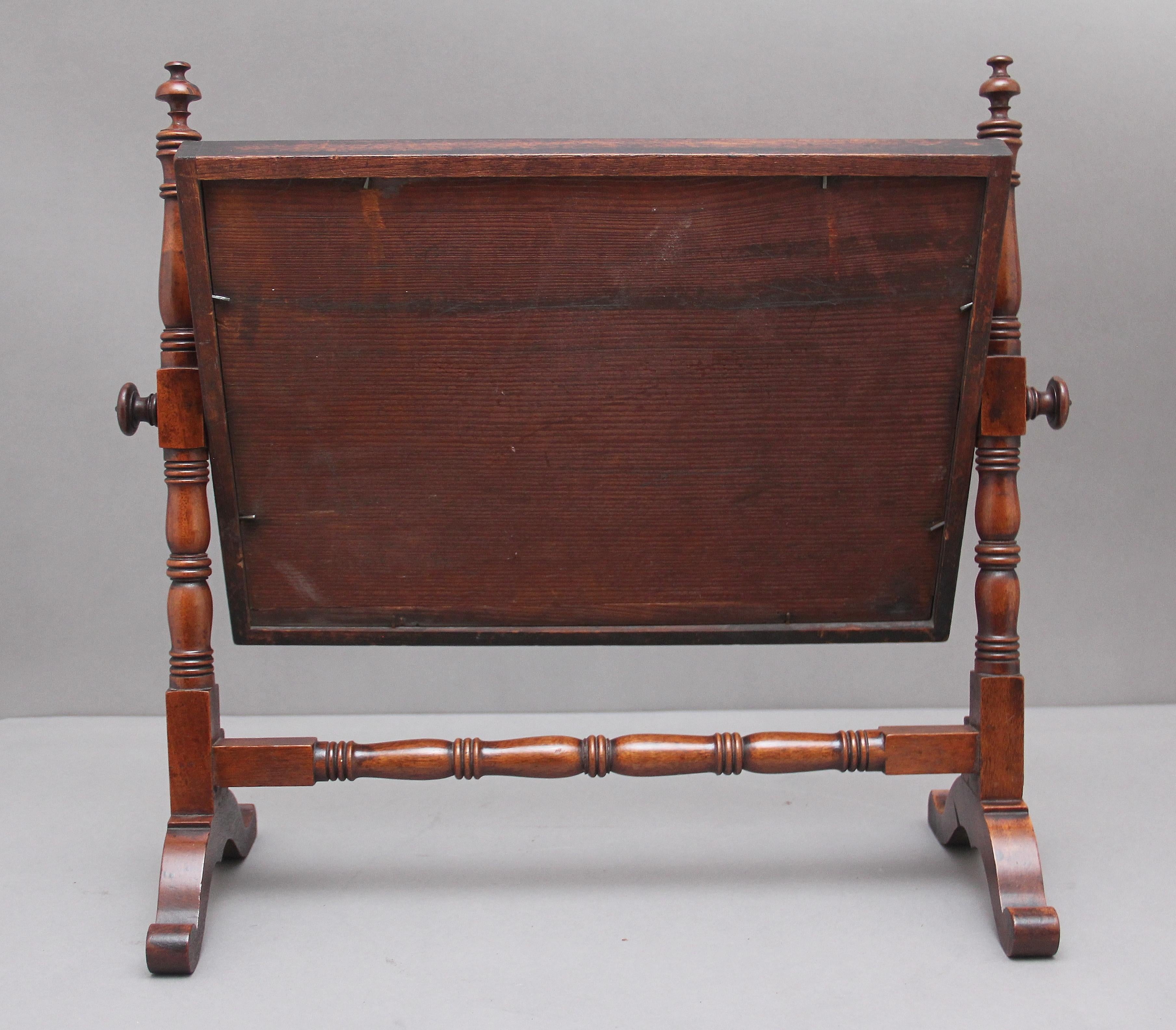 British 19th Century Mahogany Toilet Mirror For Sale