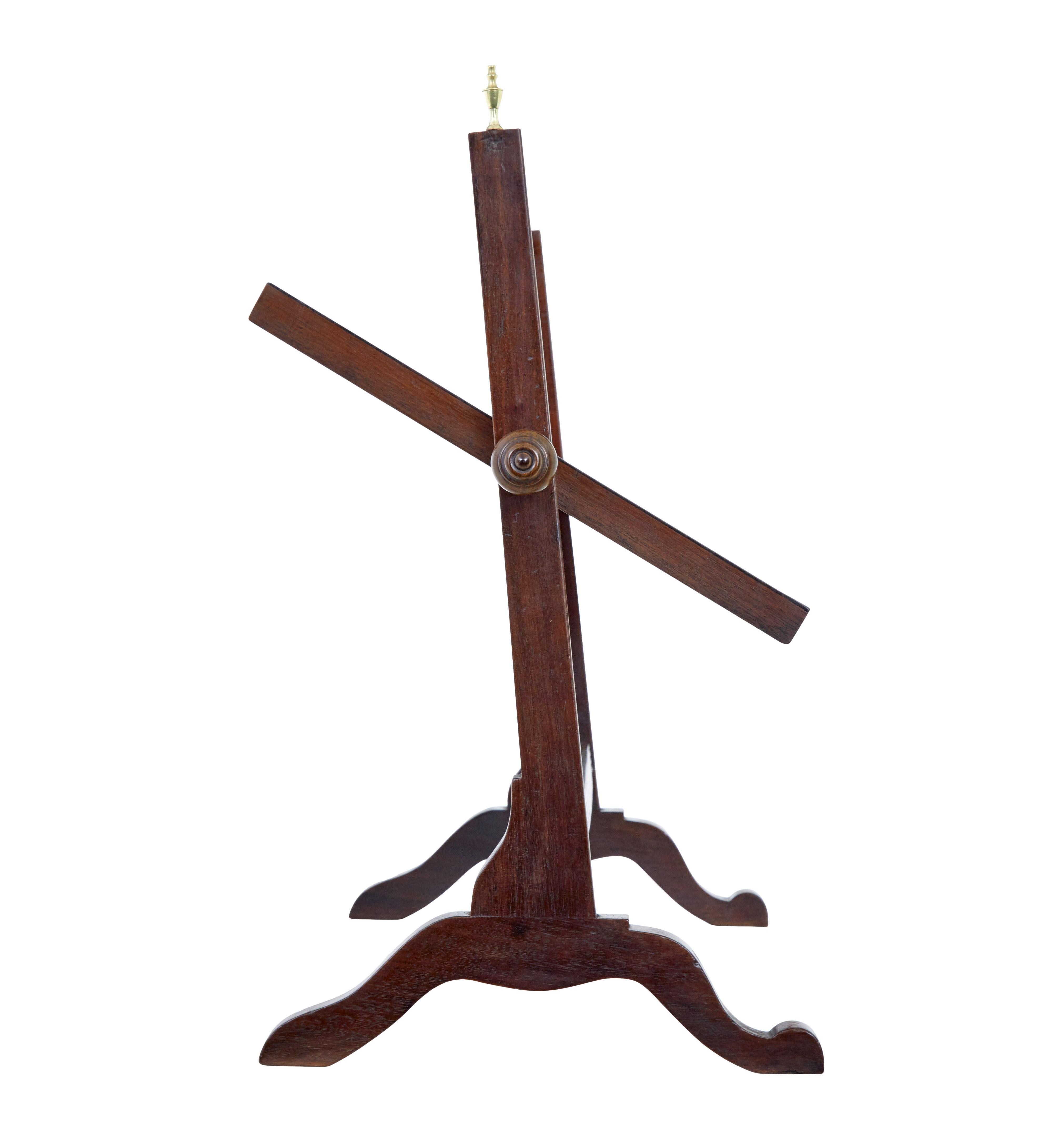 English 19th Century mahogany toilet mirror For Sale
