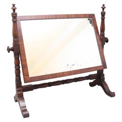 Antique 19th Century Mahogany Toilet Mirror