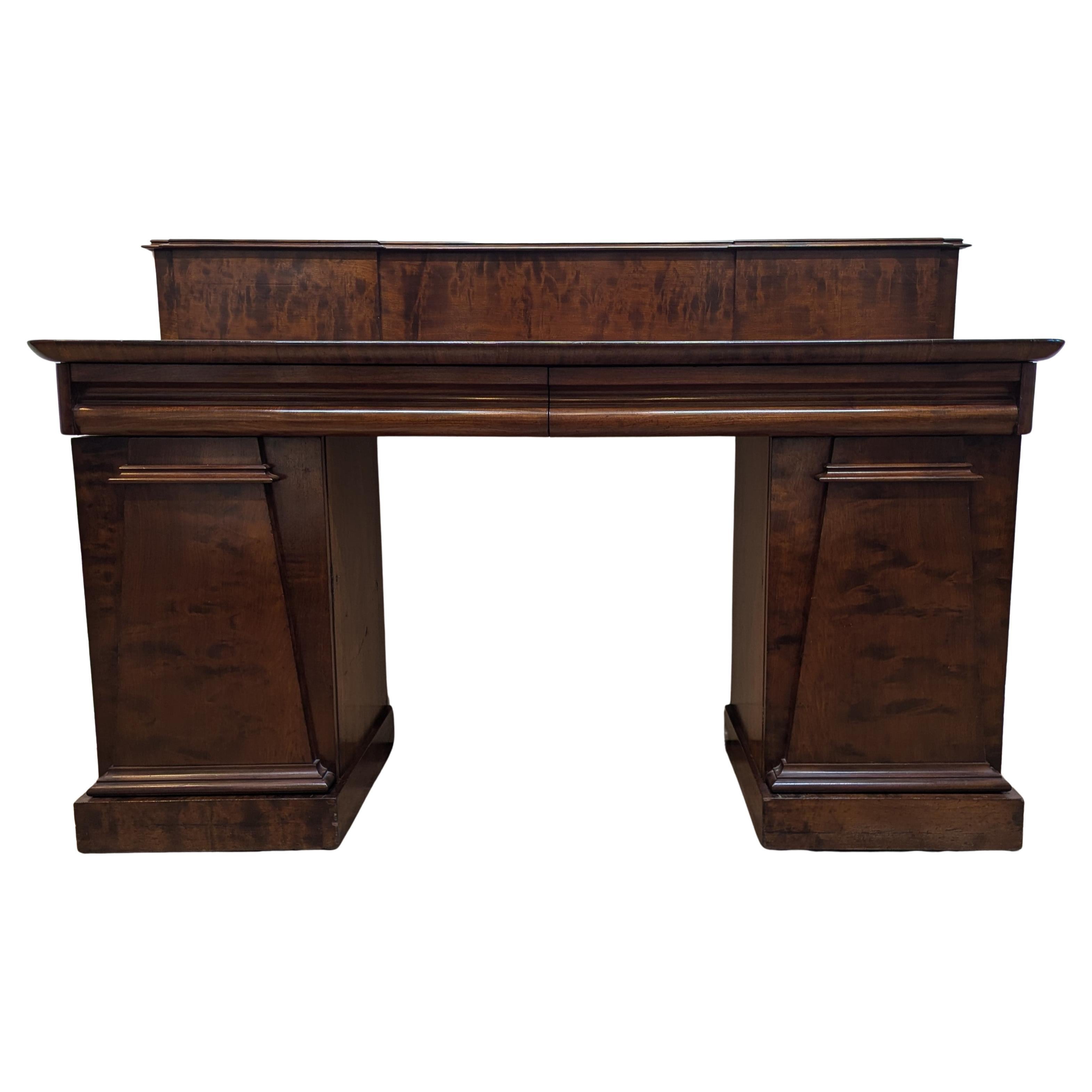 Credenza a due piedistalli in mogano del XIX secolo in vendita