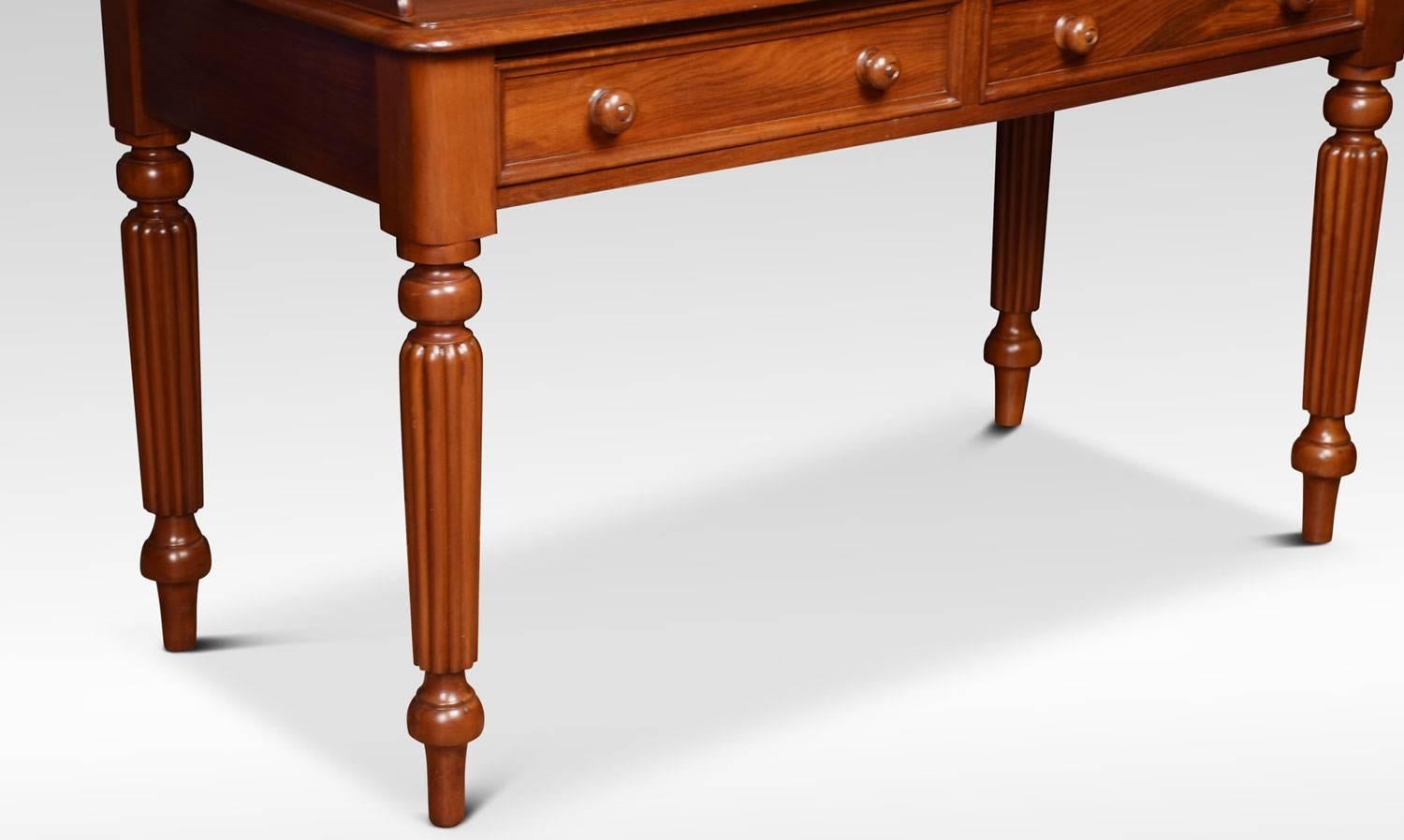 19th Century Mahogany Two-Draw Writing Table In Good Condition In Cheshire, GB