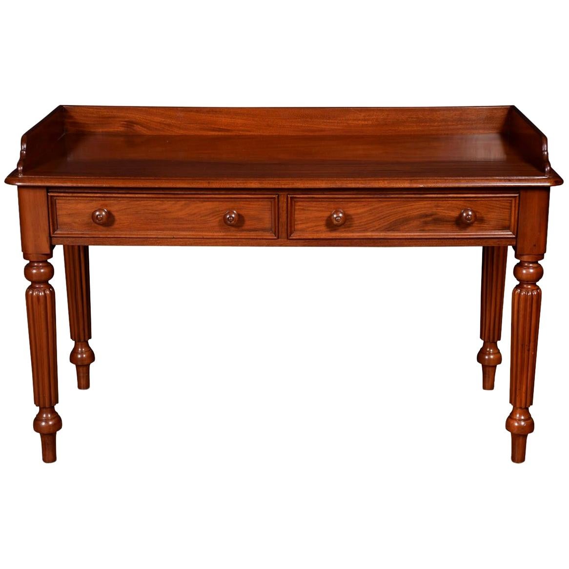 19th Century Mahogany Two-Draw Writing Table