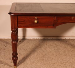 19th Century Mahogany Two-drawer Desk Or Writing Table