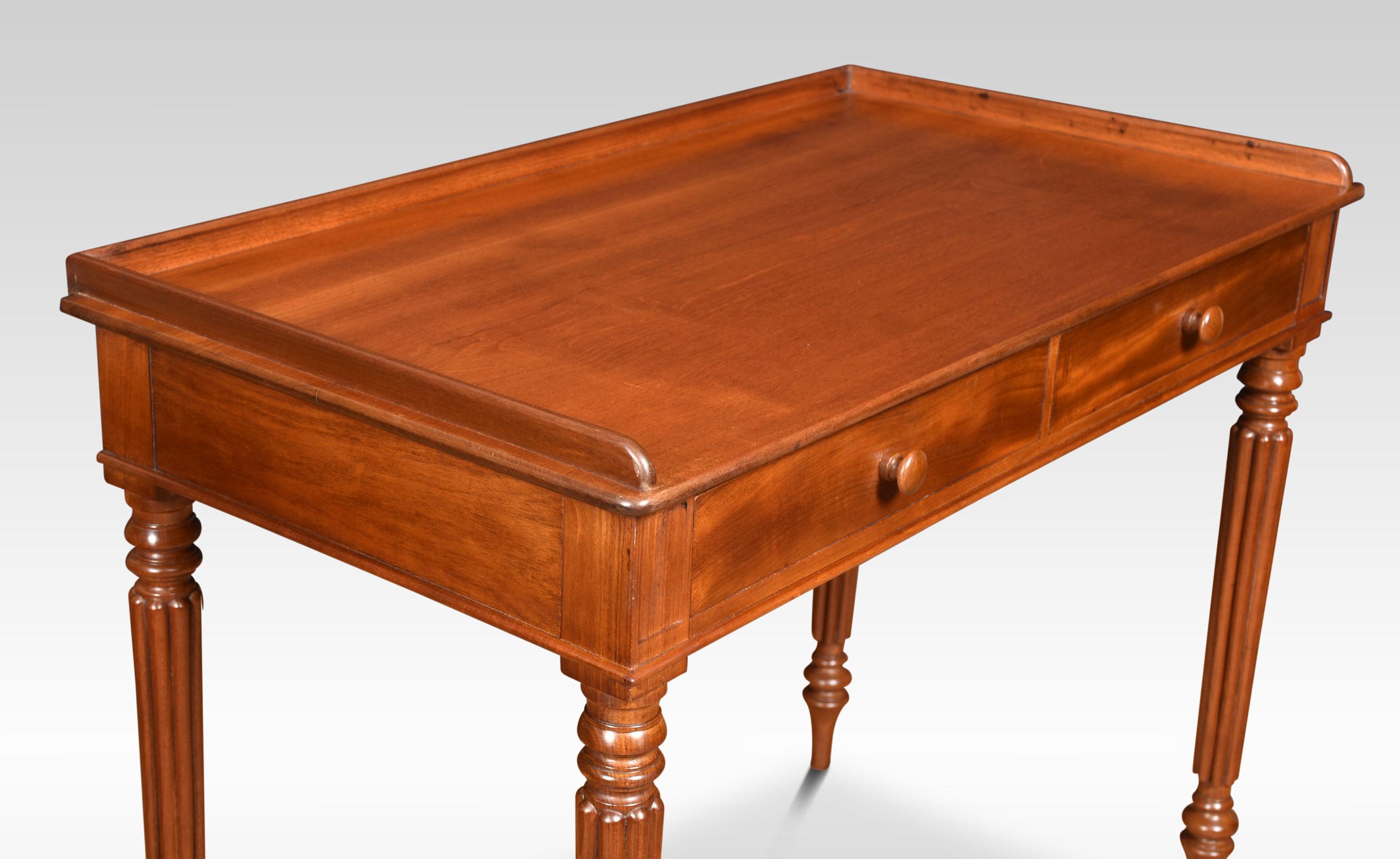19th Century Mahogany Two Drawer Writing Table For Sale 2