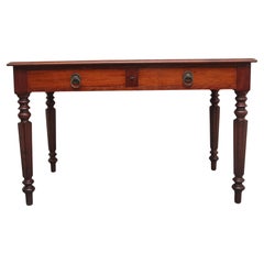 19th Century mahogany two drawer writing table