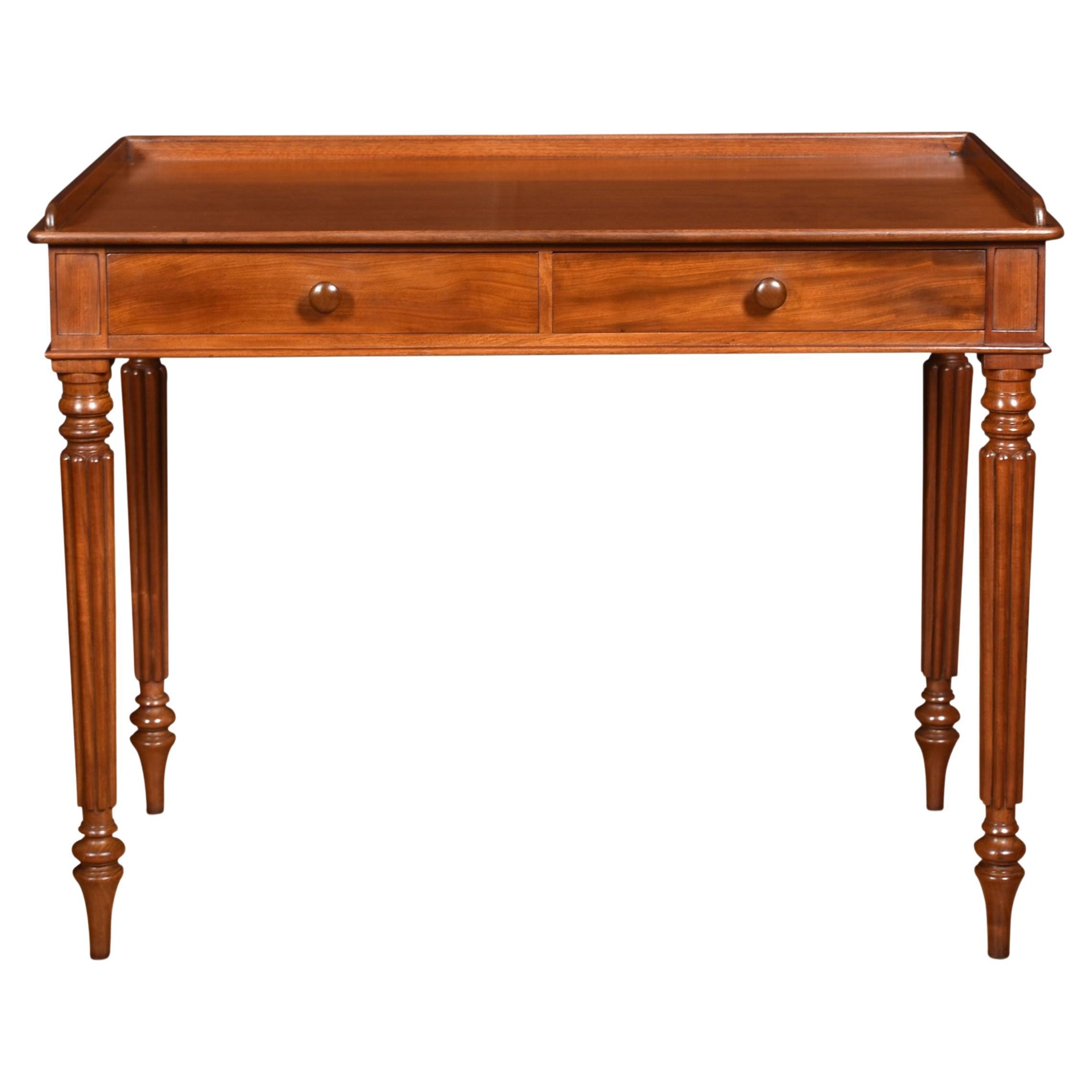 19th Century Mahogany Two Drawer Writing Table For Sale