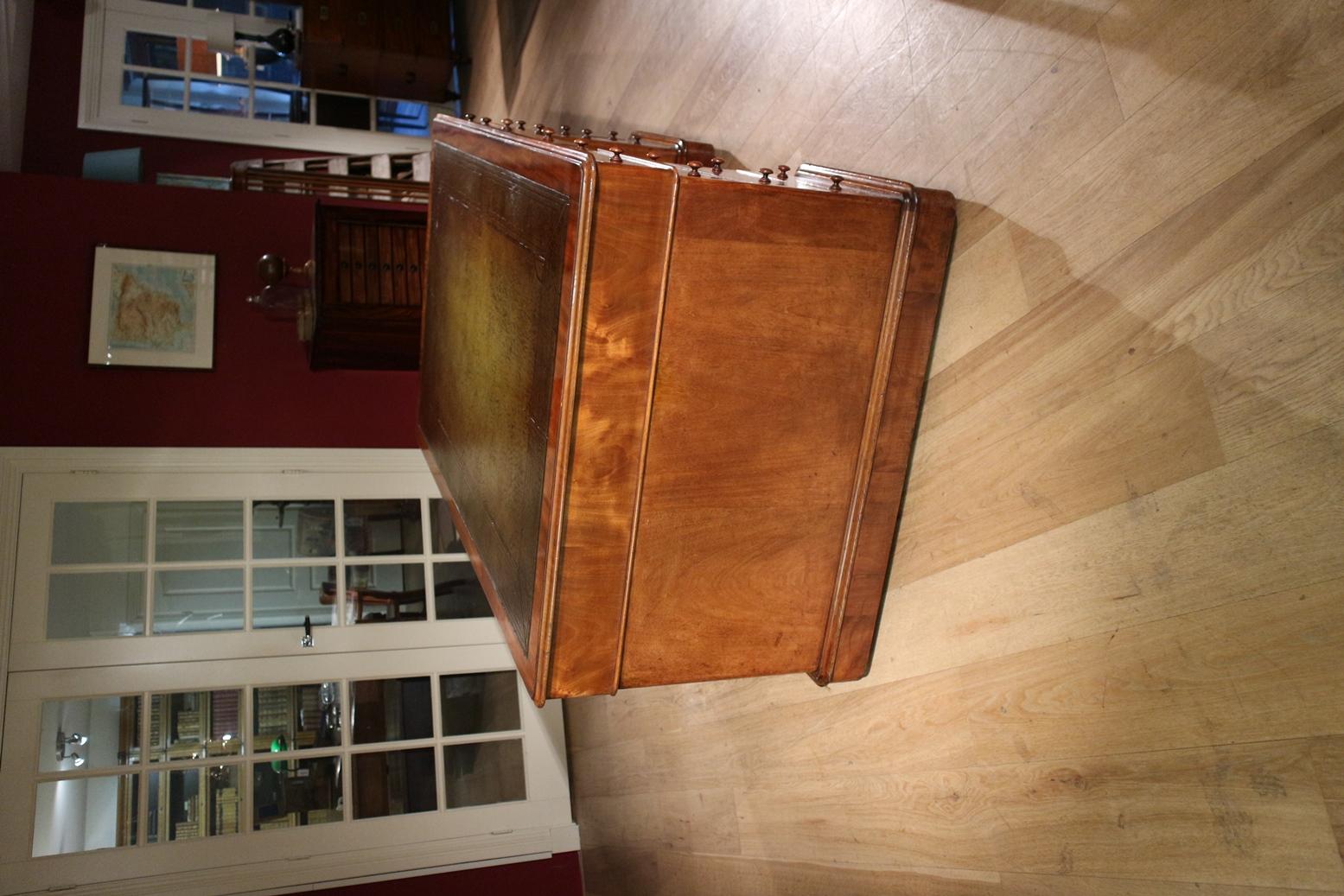 19th Century Mahogany Victorian 18 Drawer Partner Desk 5