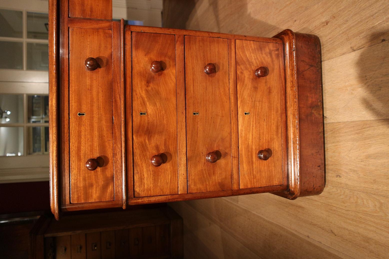 19th Century Mahogany Victorian 18 Drawer Partner Desk 3