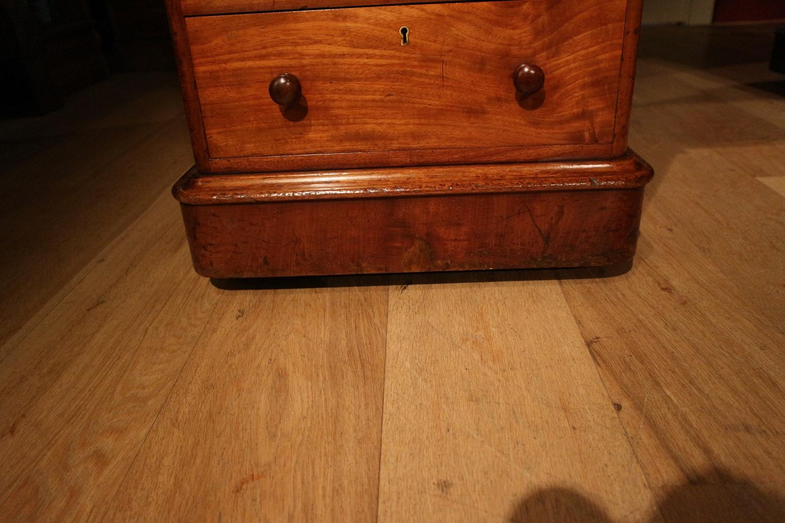 19th Century Mahogany Victorian 18 Drawer Partner Desk 4