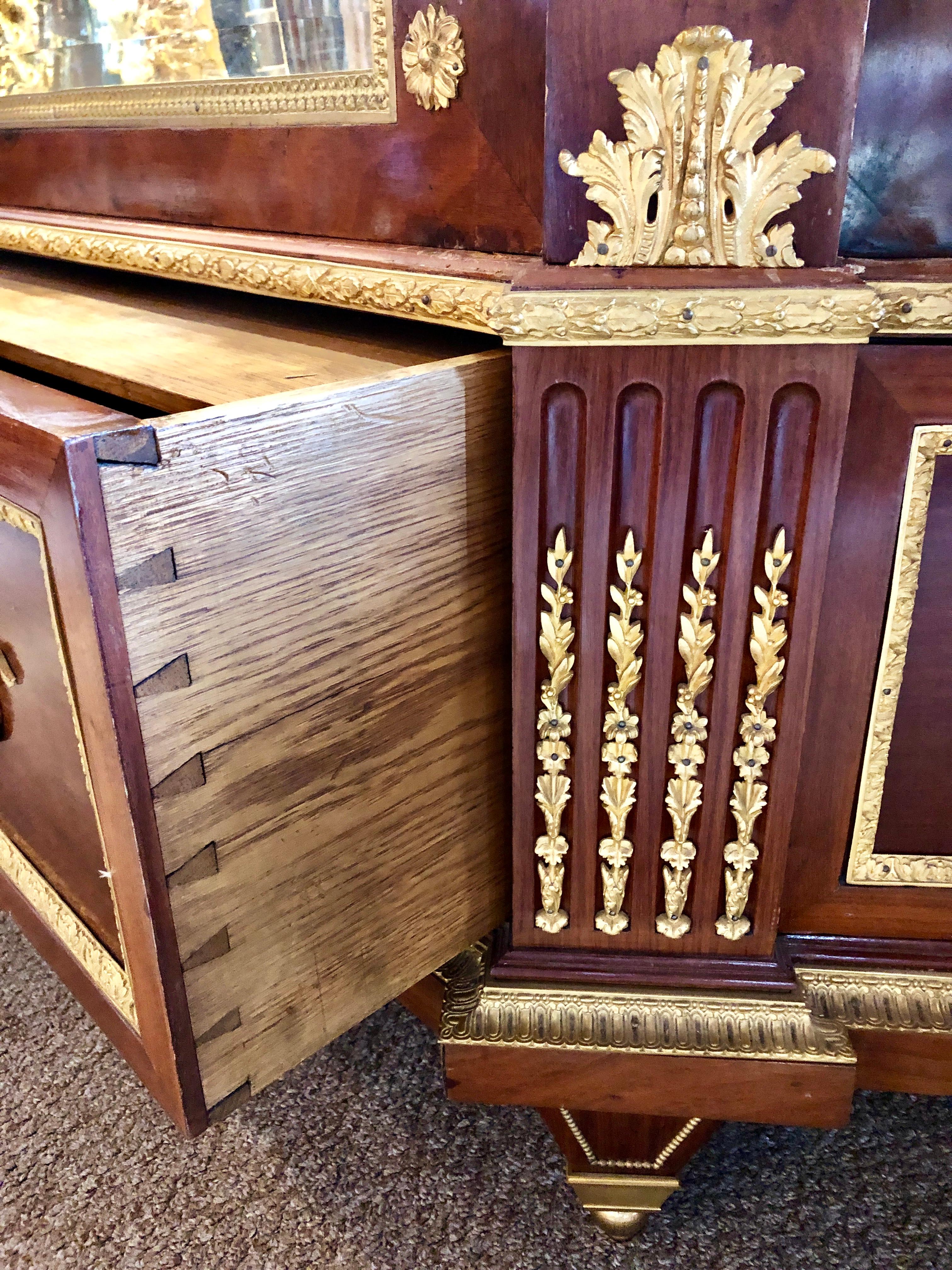 19th Century Mahogany Vitrine Armiore Cabinet by Guillaume Grohe 7