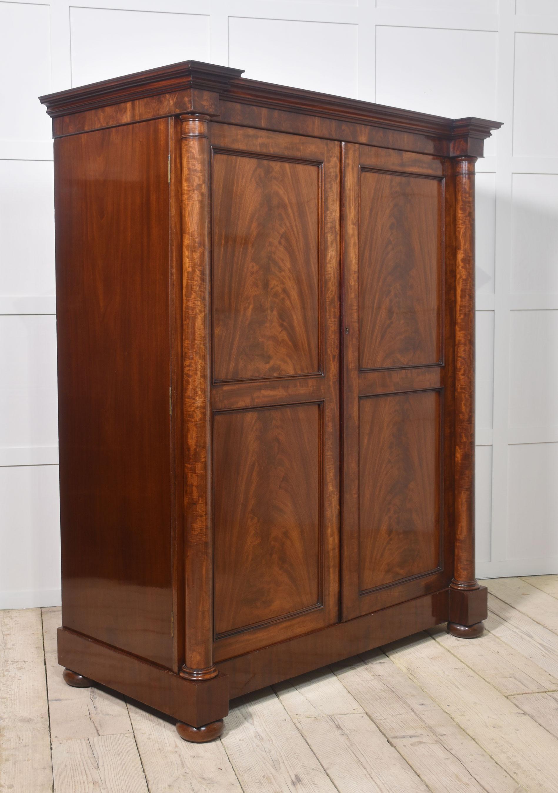 Wood 19th century Mahogany wardrobe