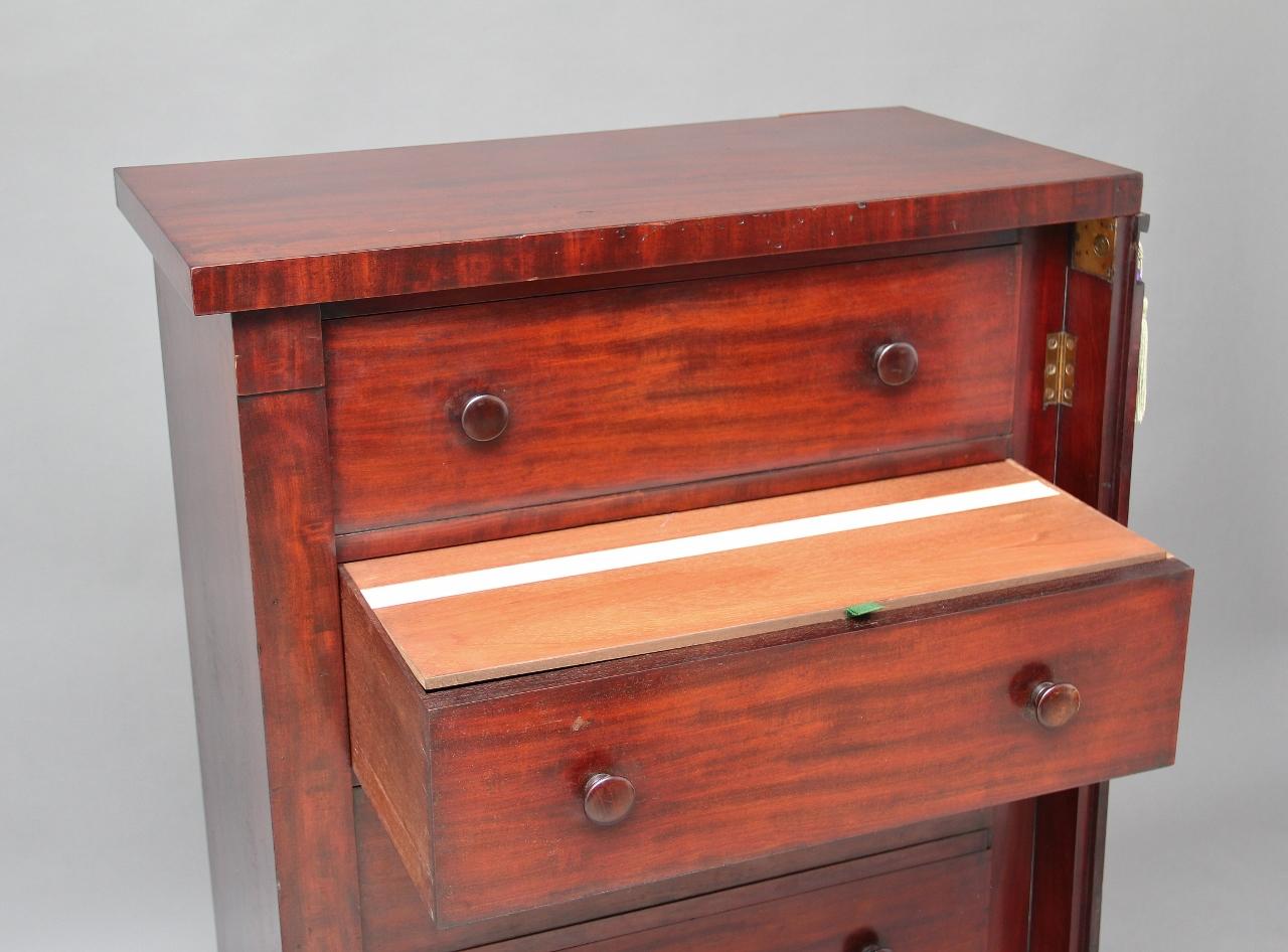 19th Century Mahogany Wellington Chest For Sale 3