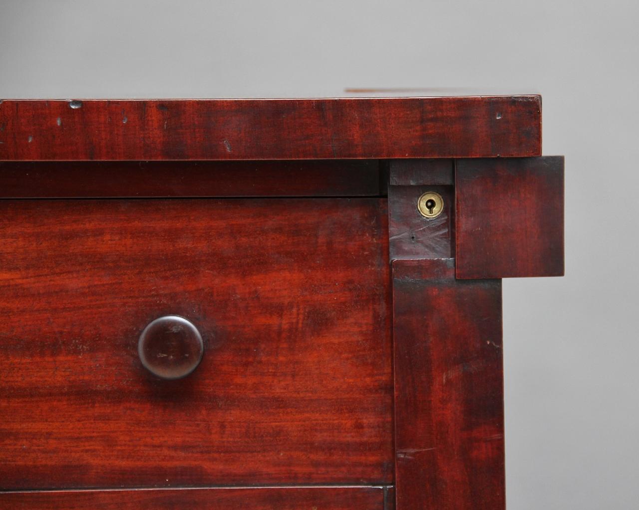 19th Century Mahogany Wellington Chest For Sale 5