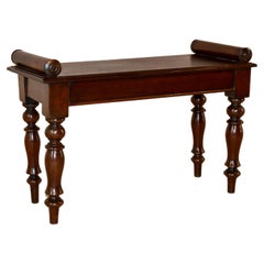 Antique 19th Century Mahogany Window Seat