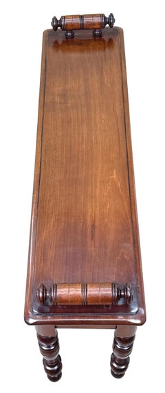 19th Century Mahogany Window Seat Hall Bench