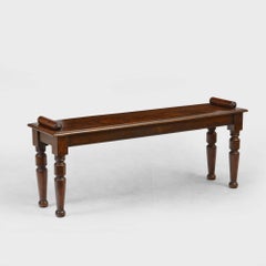 19th century mahogany window seat or bench