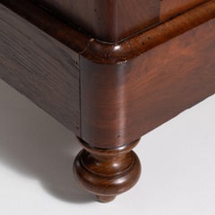 19th Century Mahogany Wood Biedermeier Cabinet with Marble Top