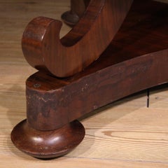 19th Century Mahogany Wood Dutch Antique Round Table, 1880s