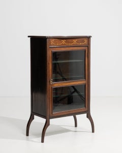 19th Century Mahogany Wood Edwardian Vitrine Cabinet