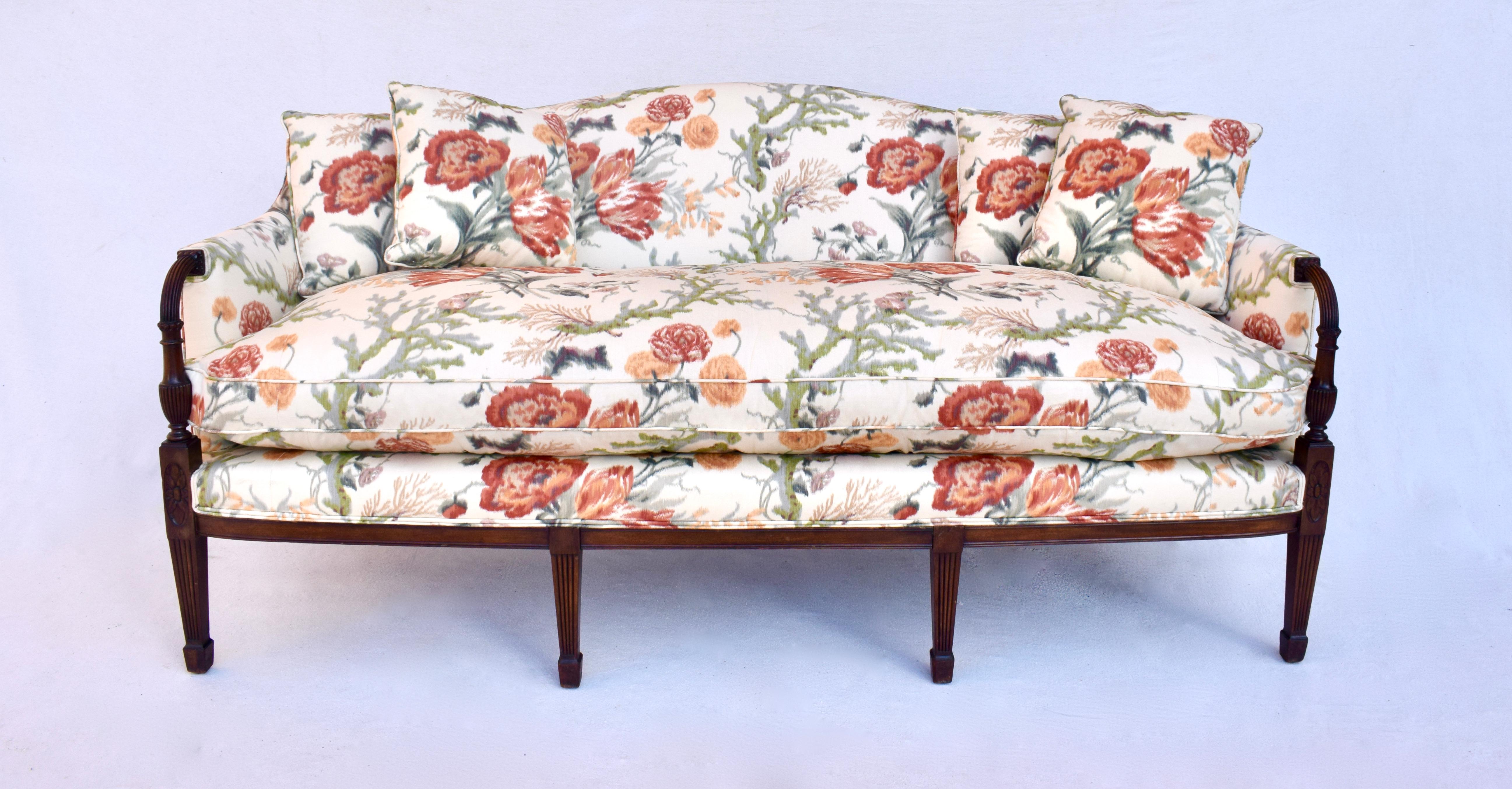19th Century Mahogany Wood Federal Sheraton Style Sofa 8