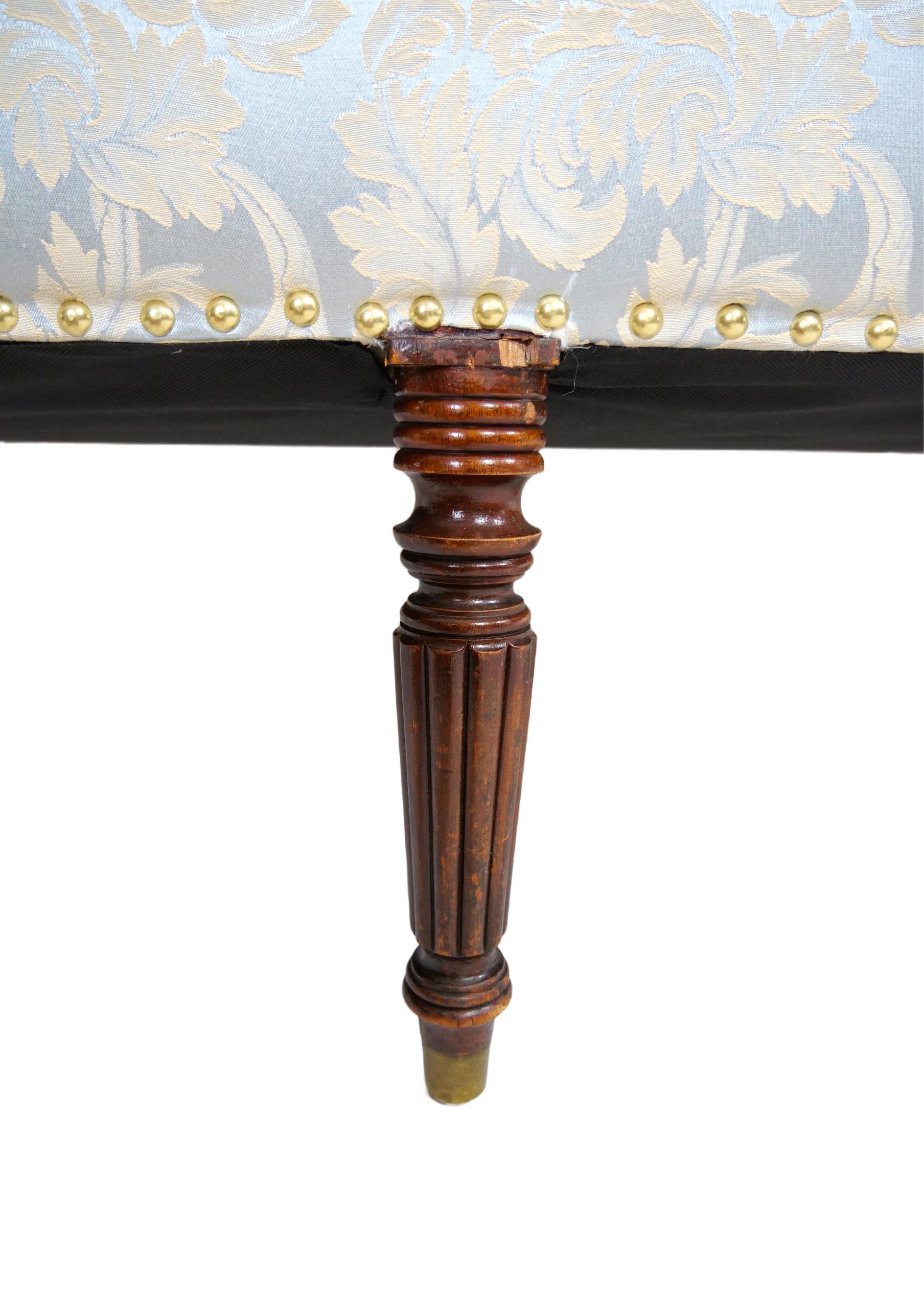Mid-19th Century 19th Century Mahogany Wood Federal Sheraton Style Sofa For Sale