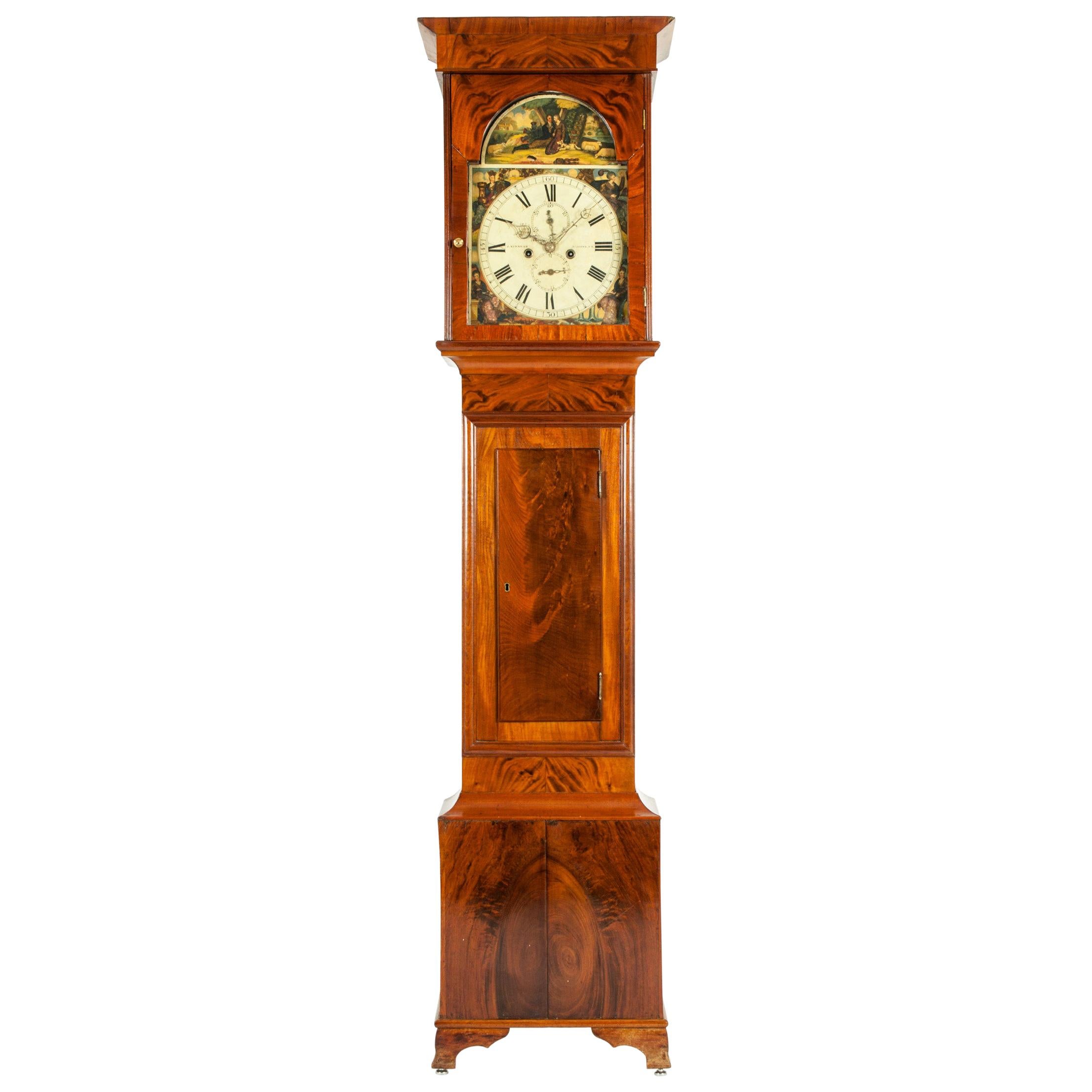 19th Century Mahogany Wood Long Case Clock