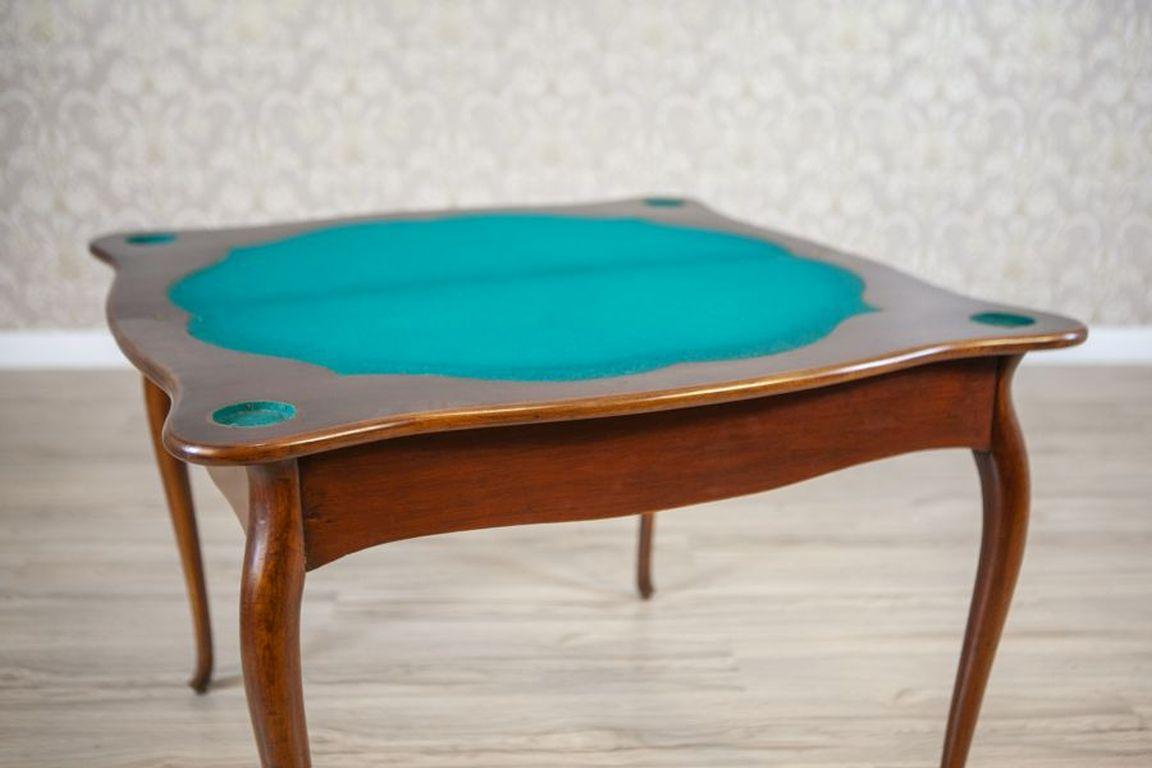 Table à cartes / console en bois et placage d'acajou du XIXe siècle en vente 1