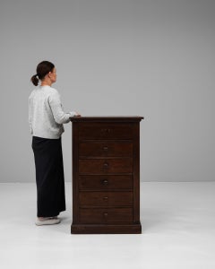 19th Century Mahogany Wooden chest Of Drawers In Original Patina