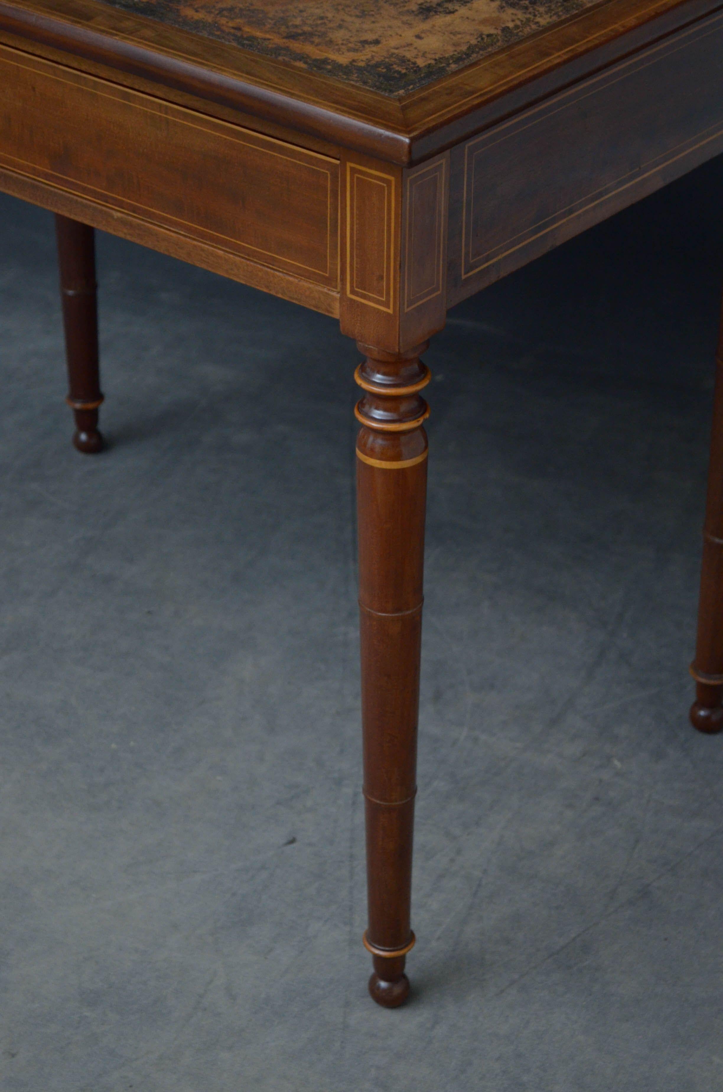 19th Century Mahogany Writing or Side Table For Sale 7