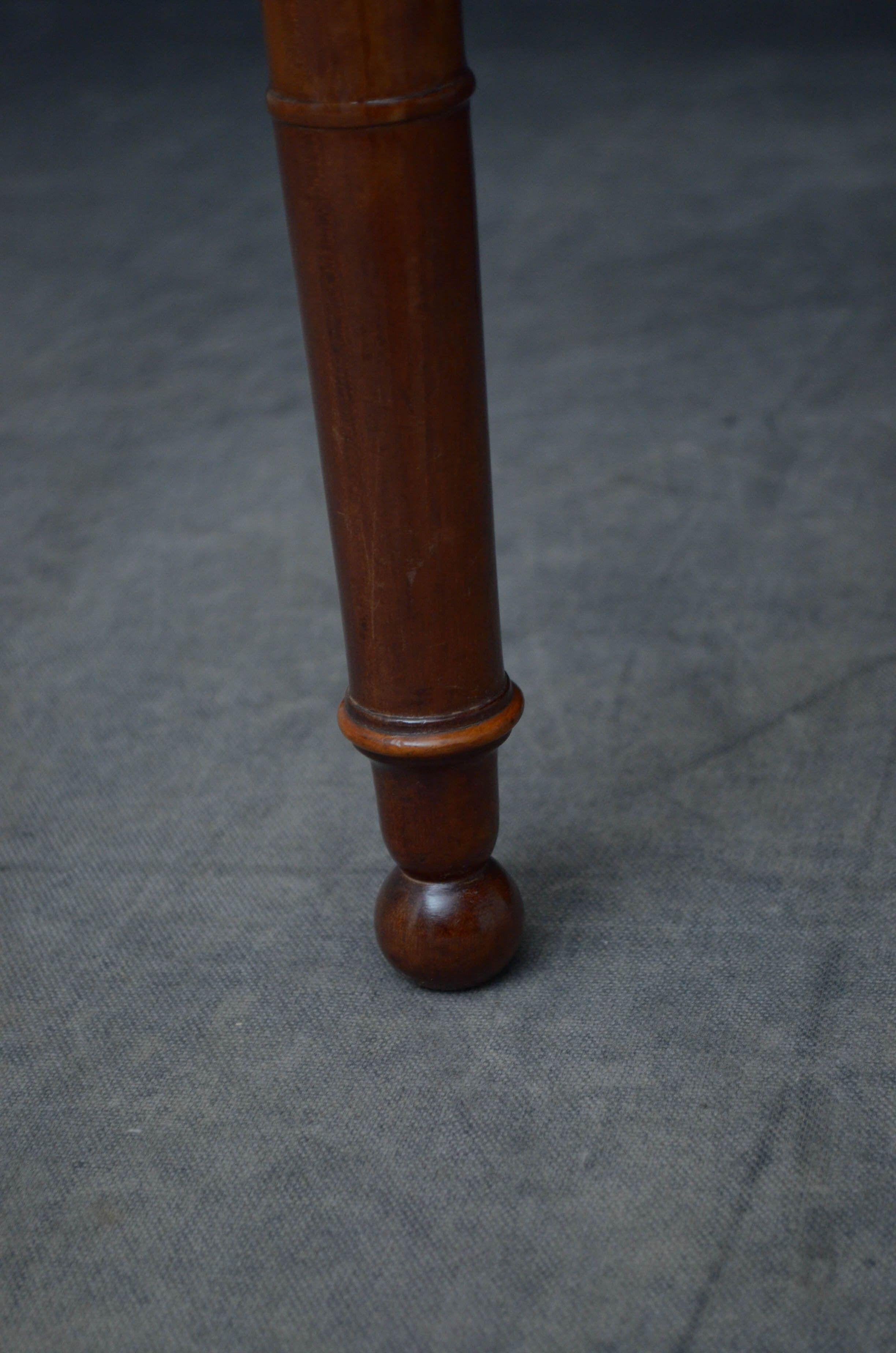 19th Century Mahogany Writing or Side Table For Sale 8