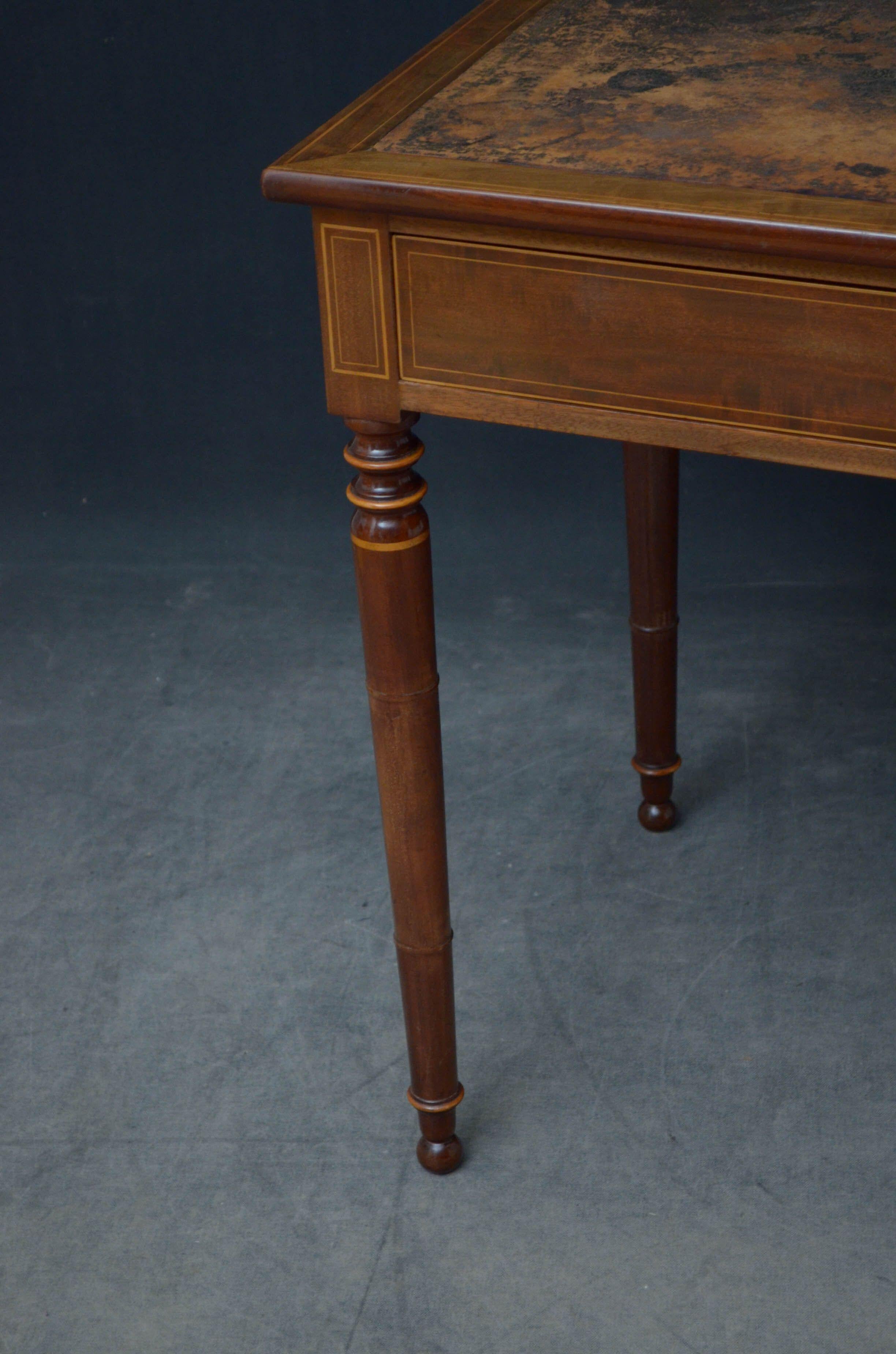 19th Century Mahogany Writing or Side Table For Sale 5