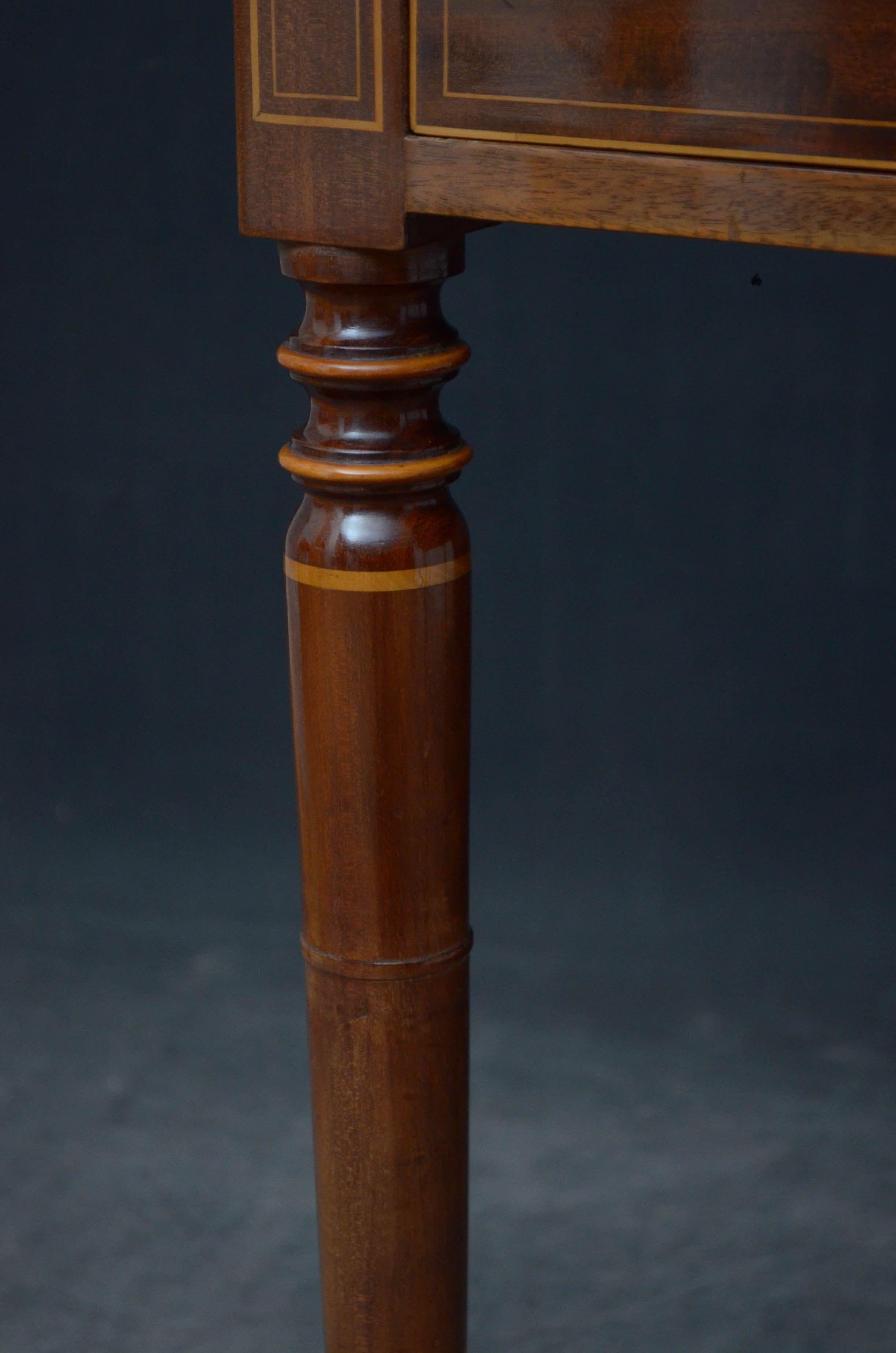 19th Century Mahogany Writing or Side Table For Sale 6