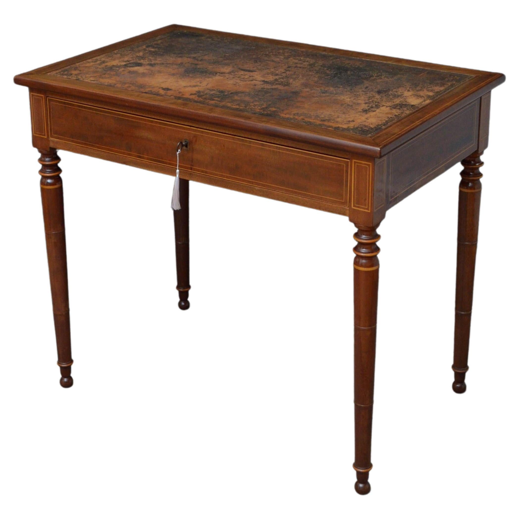 19th Century Mahogany Writing or Side Table For Sale