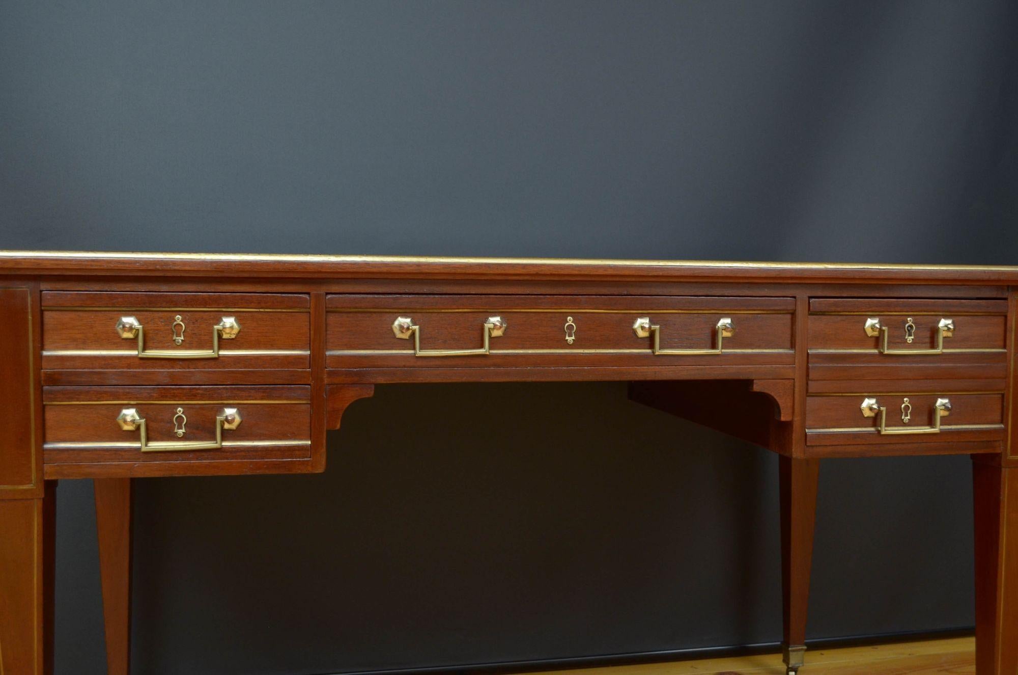 19th Century Mahogany Writing Table For Sale 10