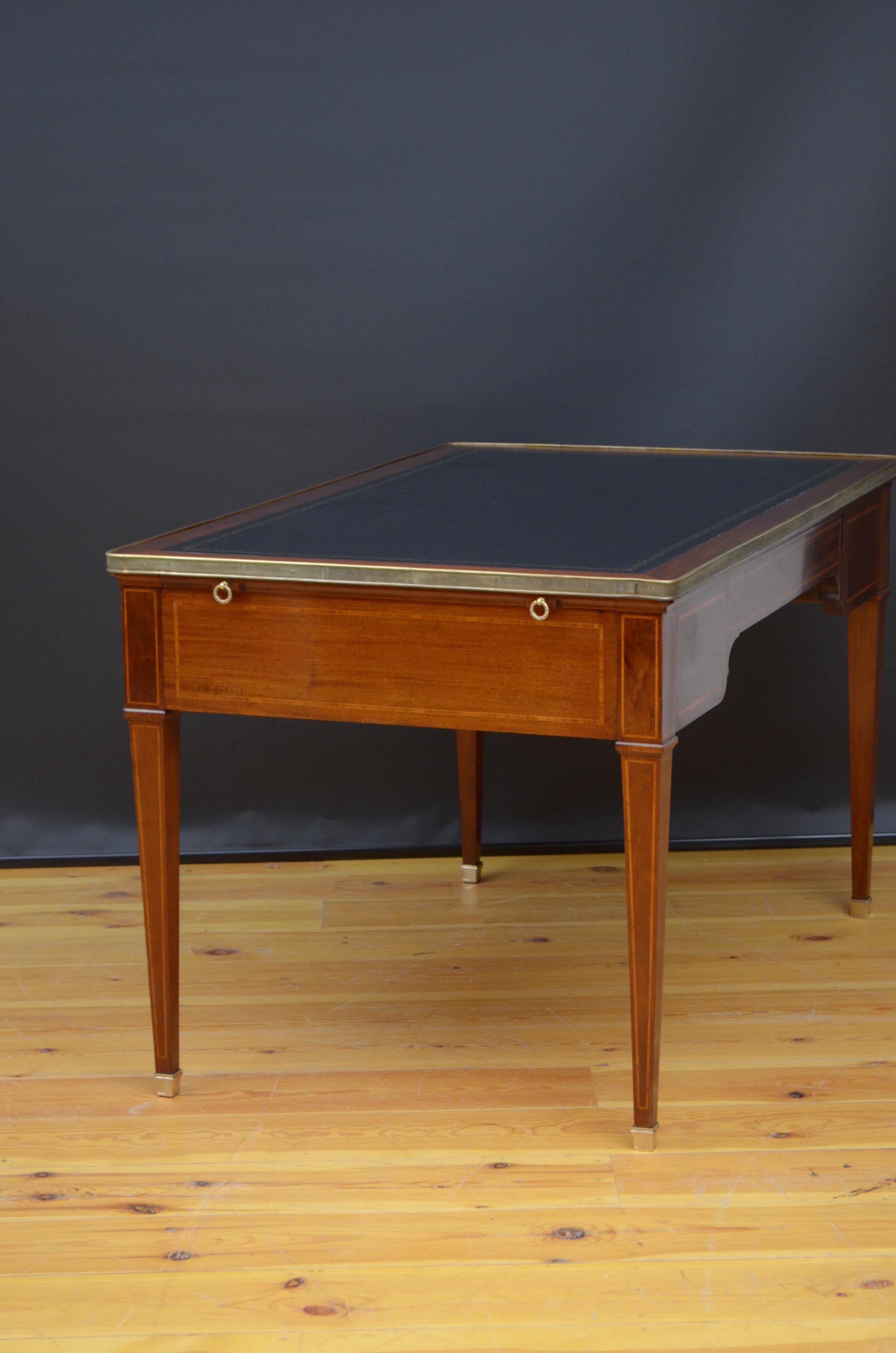 19th Century Mahogany Writing Table 14