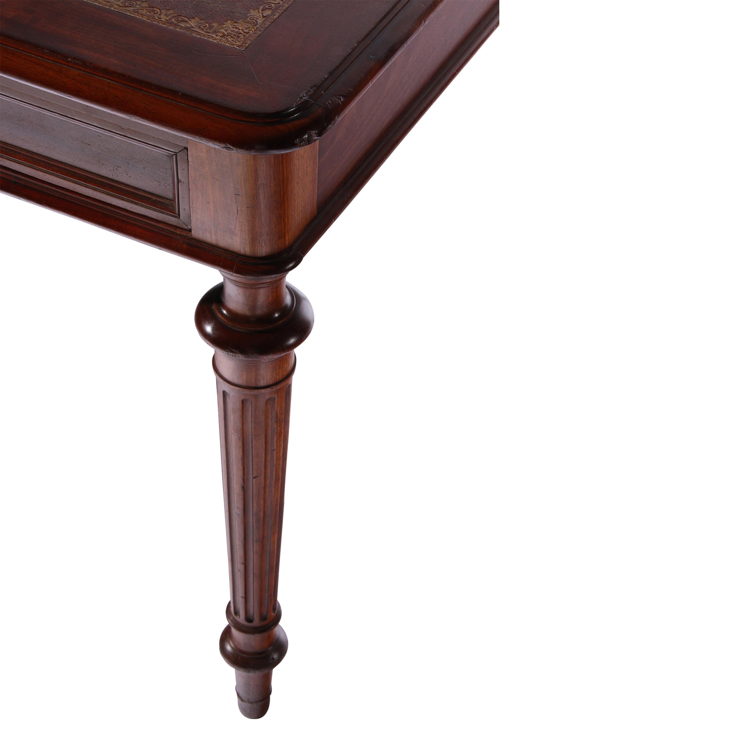 19th Century Mahogany Writing Table In Good Condition In Gloucestershire, GB