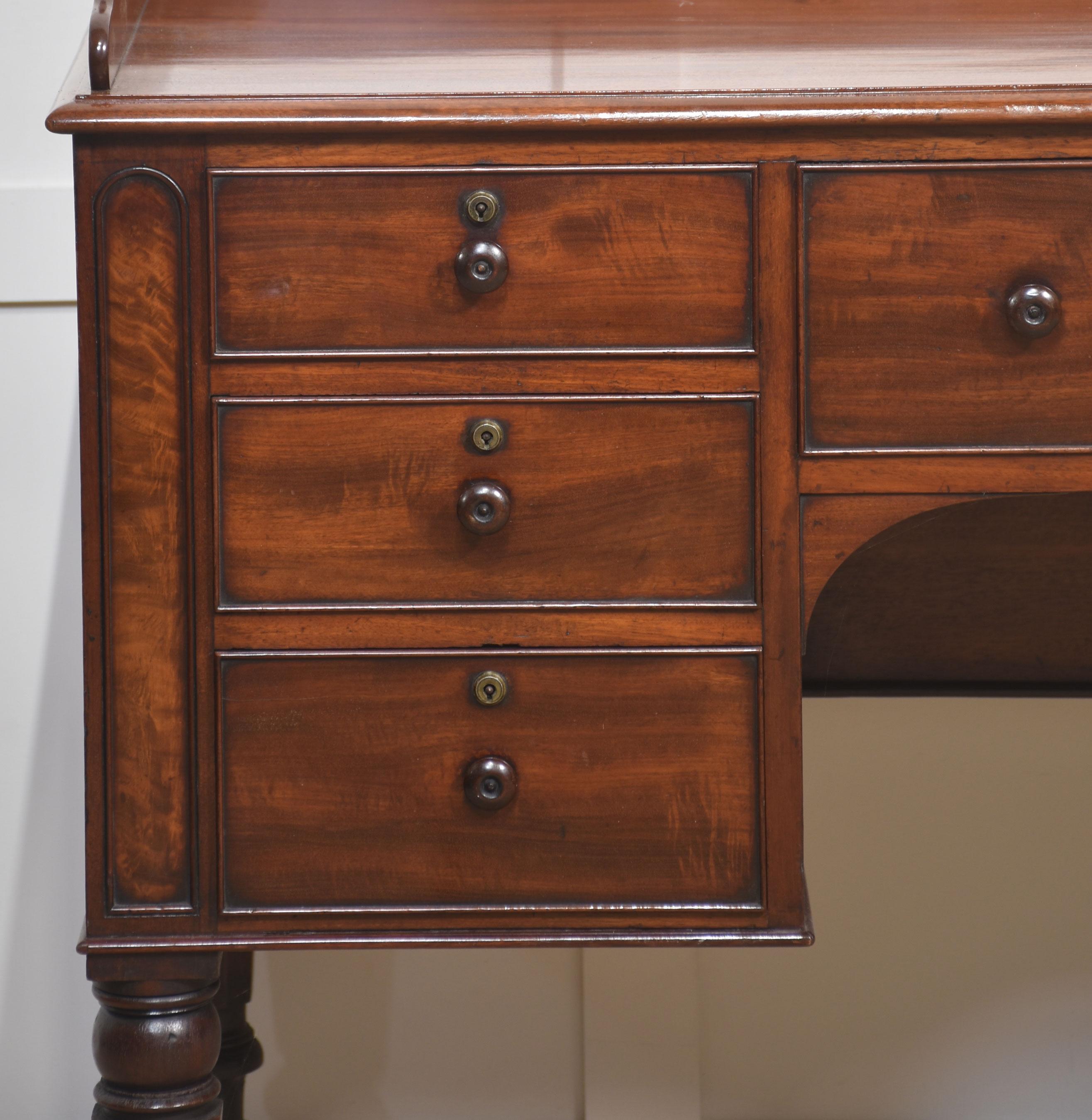 19th Century 19th century mahogany writing table For Sale