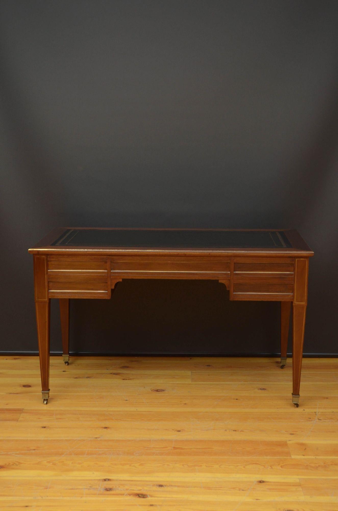 19th Century Mahogany Writing Table For Sale 4