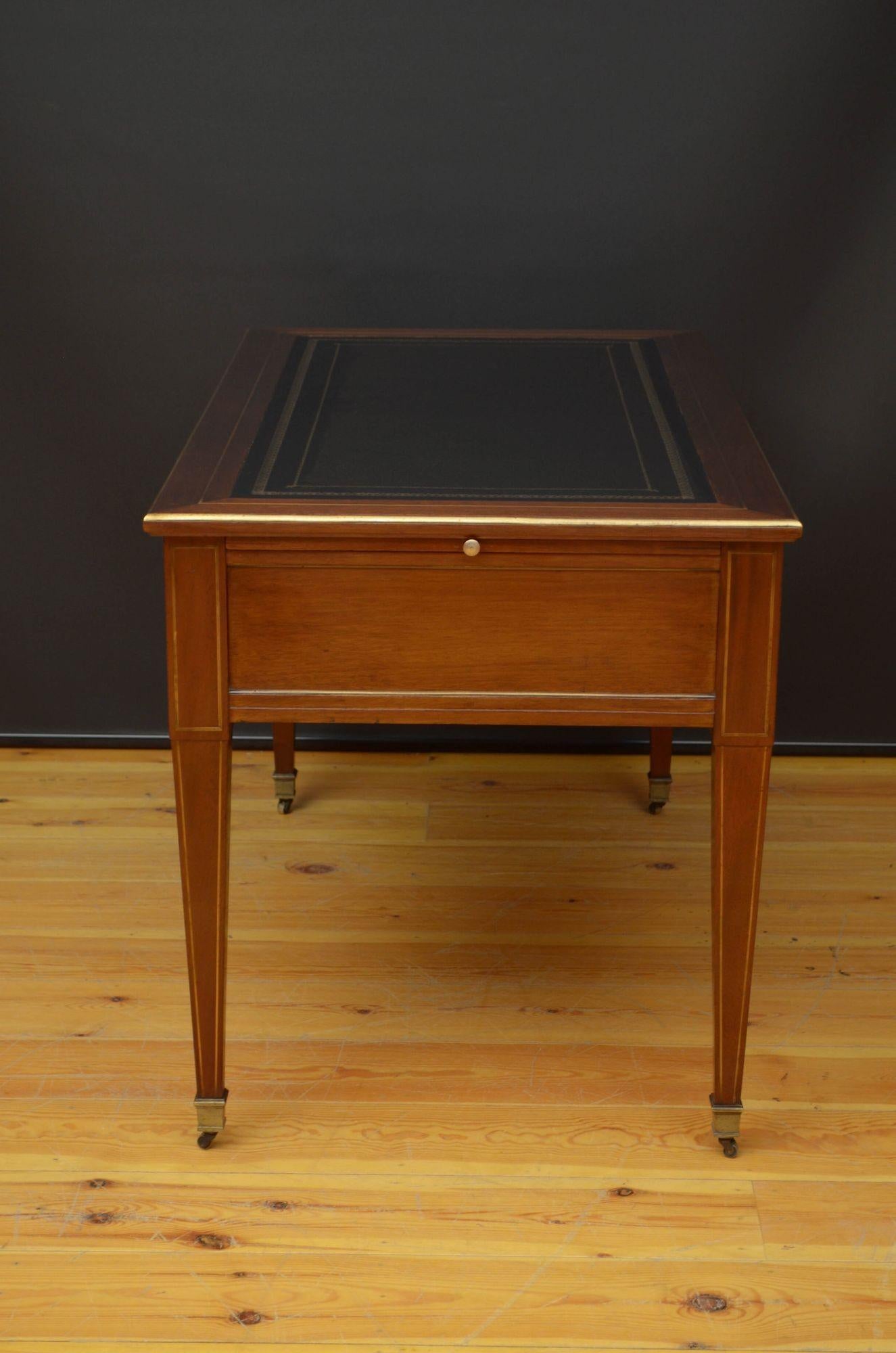 19th Century Mahogany Writing Table For Sale 5