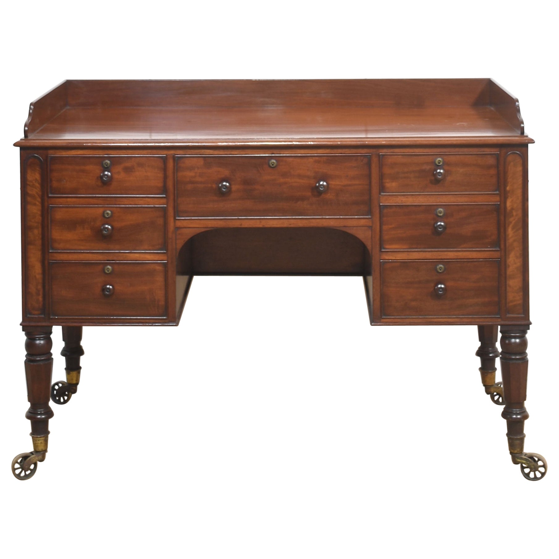 19th century mahogany writing table For Sale