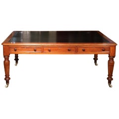 19th Century Mahogany Writing Table / Library Table