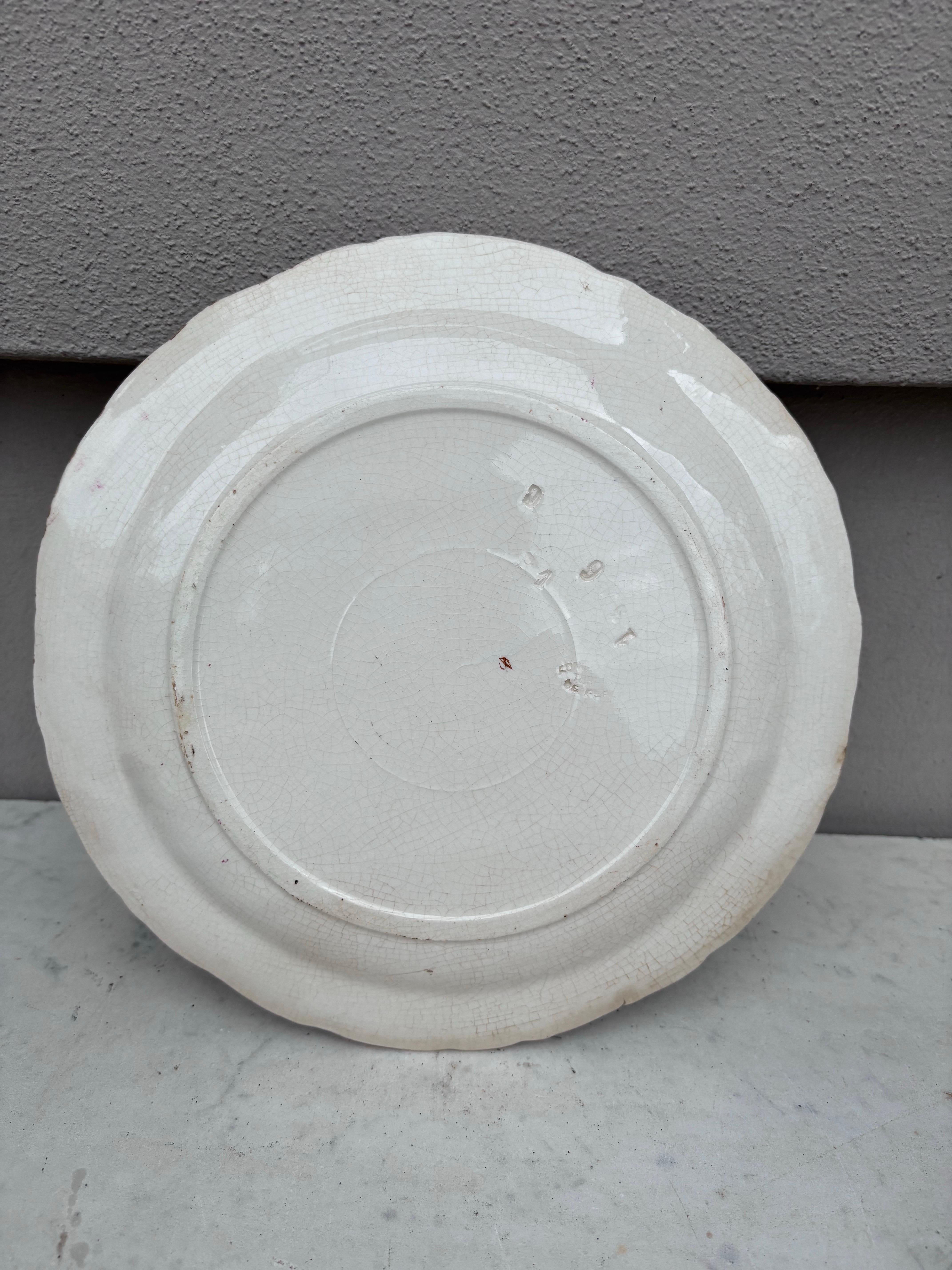Assiette à asperges Longchamp du 19ème siècle Bon état - En vente à Austin, TX